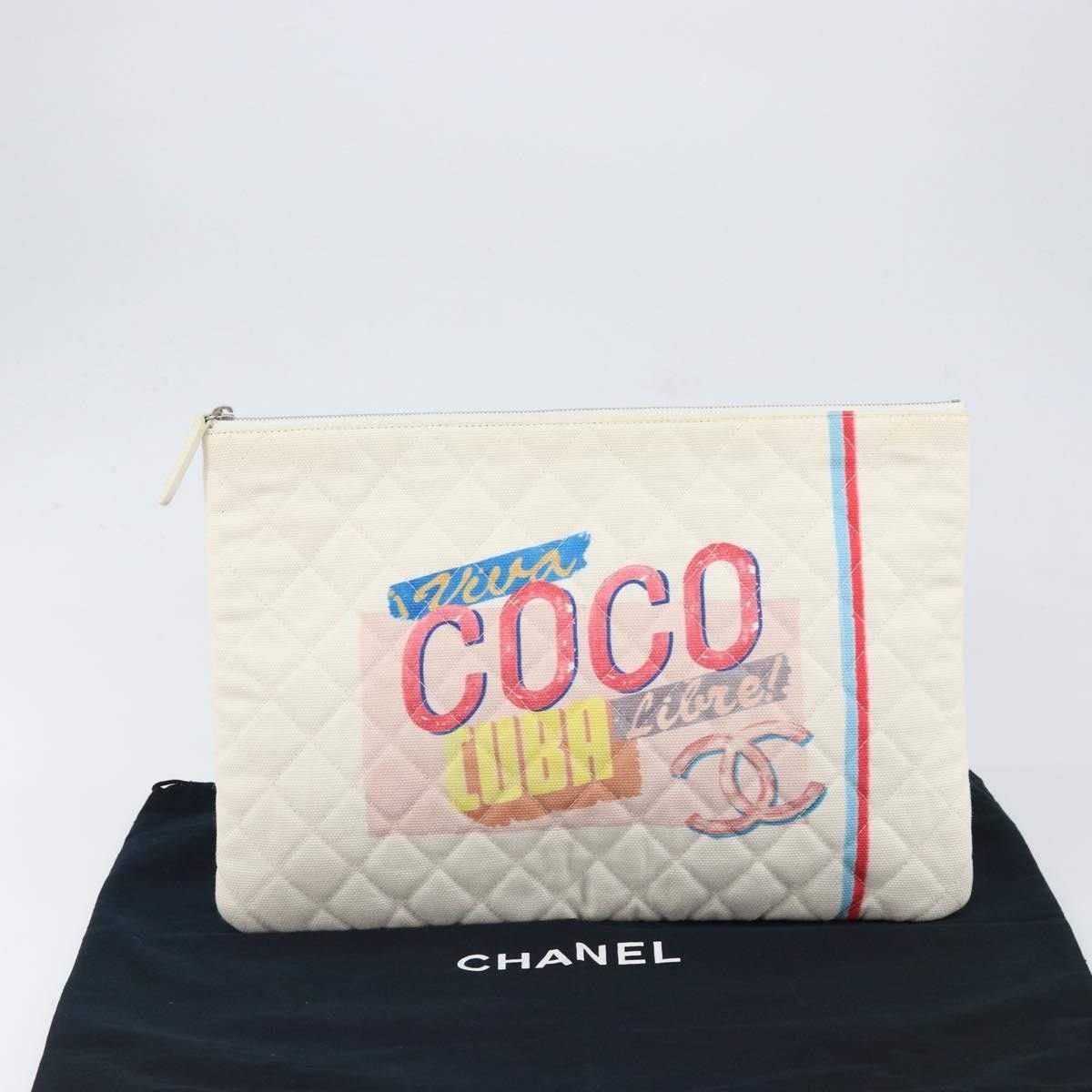 Chanel Chanel Coco Cuba Pouch Printed Quilted Canvas Size ONE SIZE - 13 Thumbnail