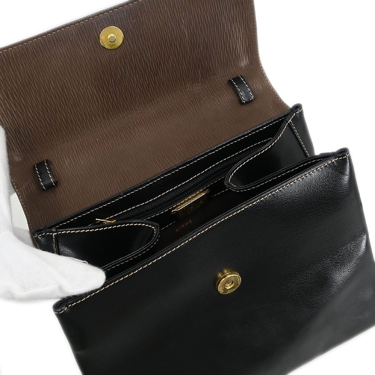 Loewe Loewe Vintage Velazquez Top Handle Bag Leather Size ONE SIZE - 10 Thumbnail