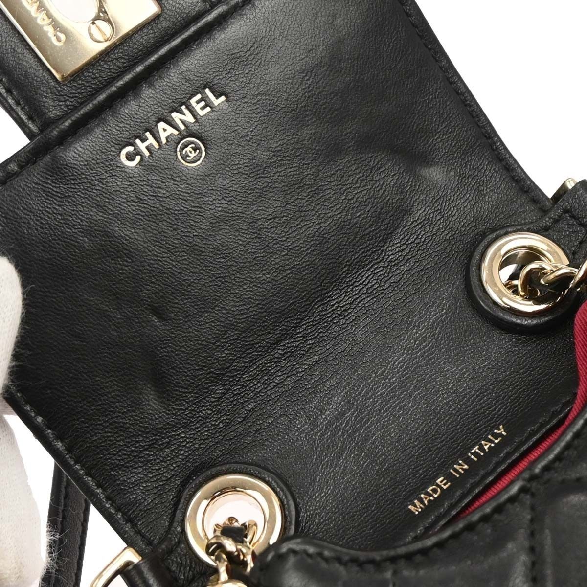 Chanel Chanel Chain Around Phone Holder Box Crossbody Quilted Lambskin Size ONE SIZE - 3 Thumbnail