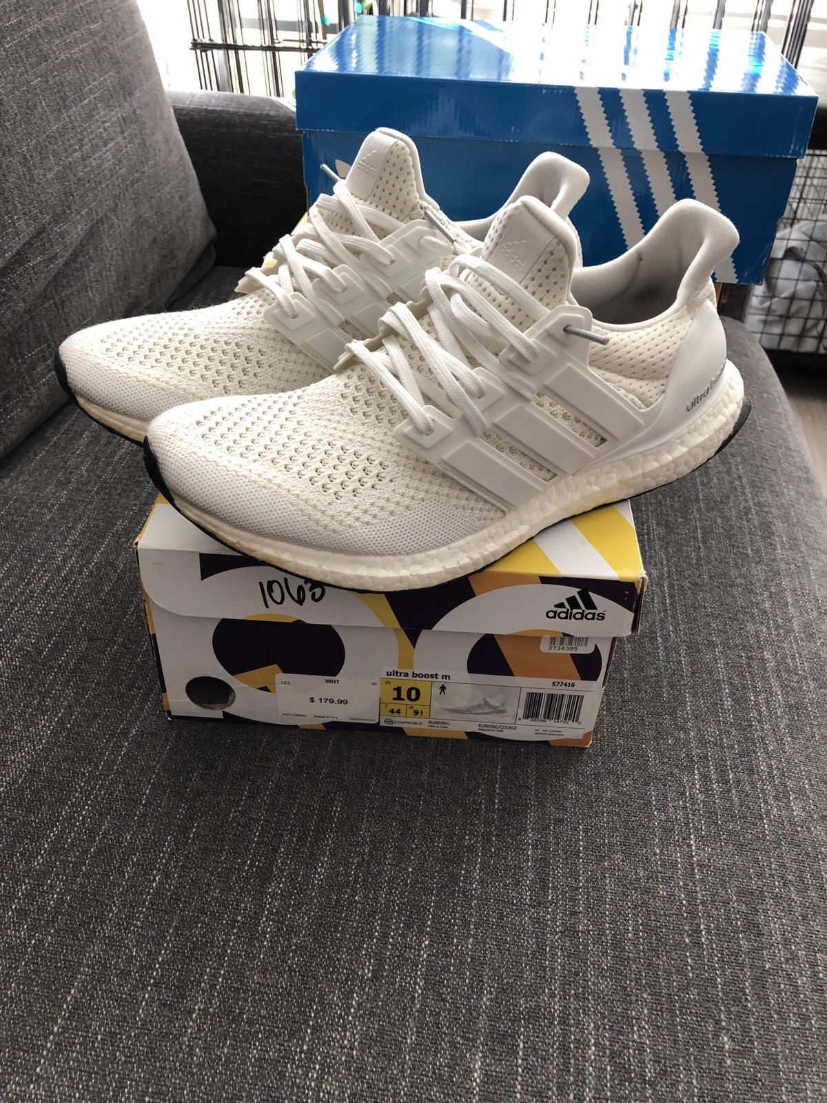 Adidas Adidas ultra boost 1.0 triple white OG Kanye West Grailed