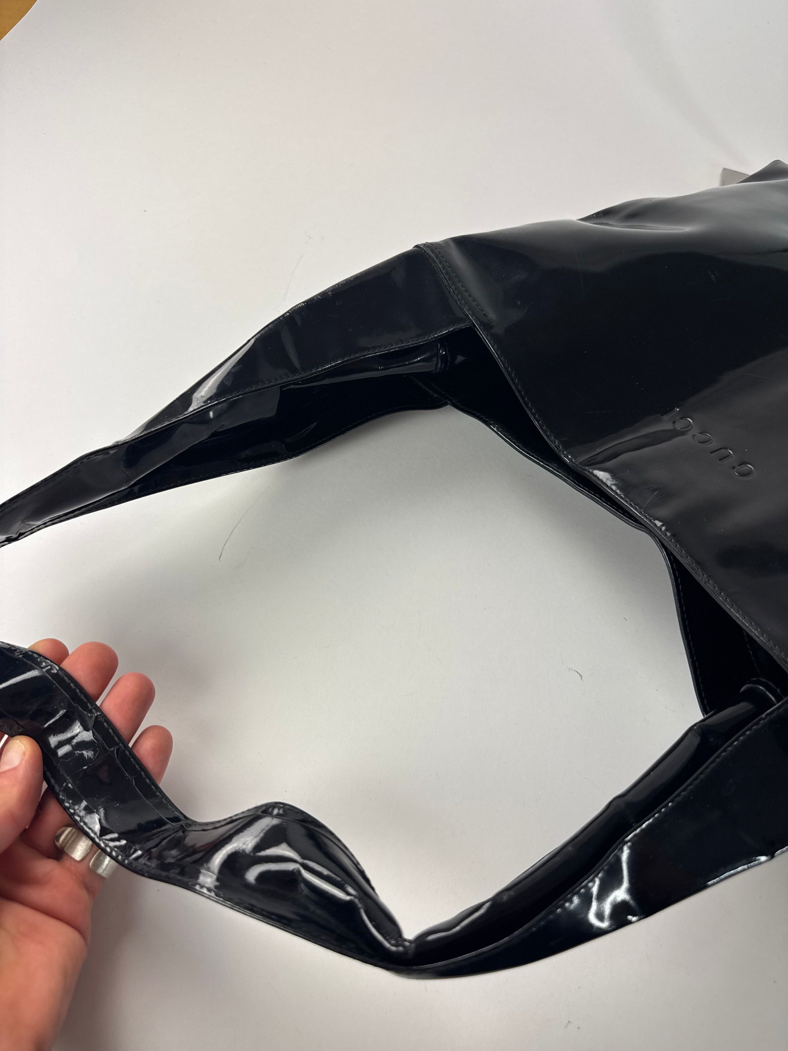 Gucci Vintage Patent Leather Handbag Black Size ONE SIZE - 11 Thumbnail