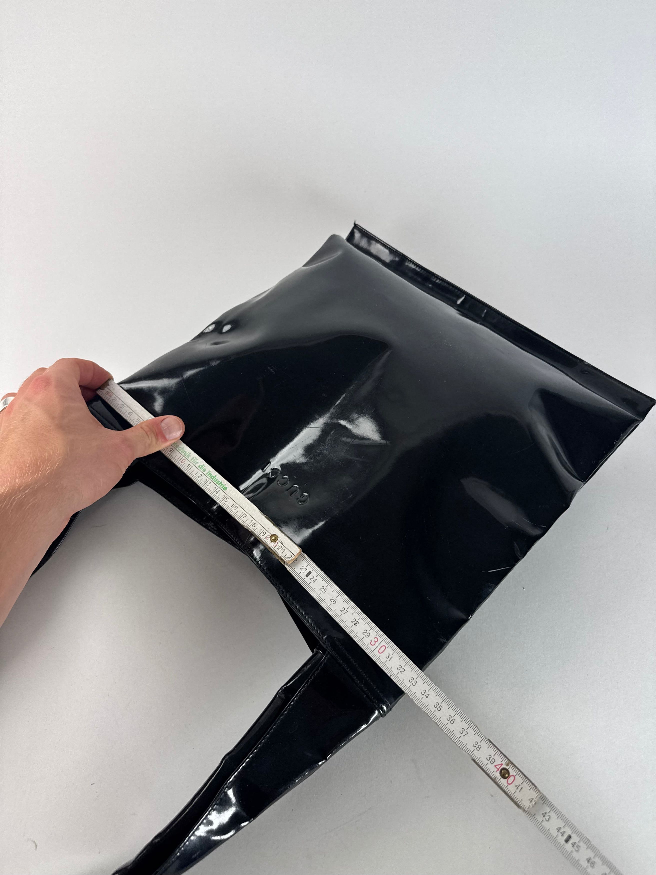 Gucci Vintage Patent Leather Handbag Black Size ONE SIZE - 13 Thumbnail