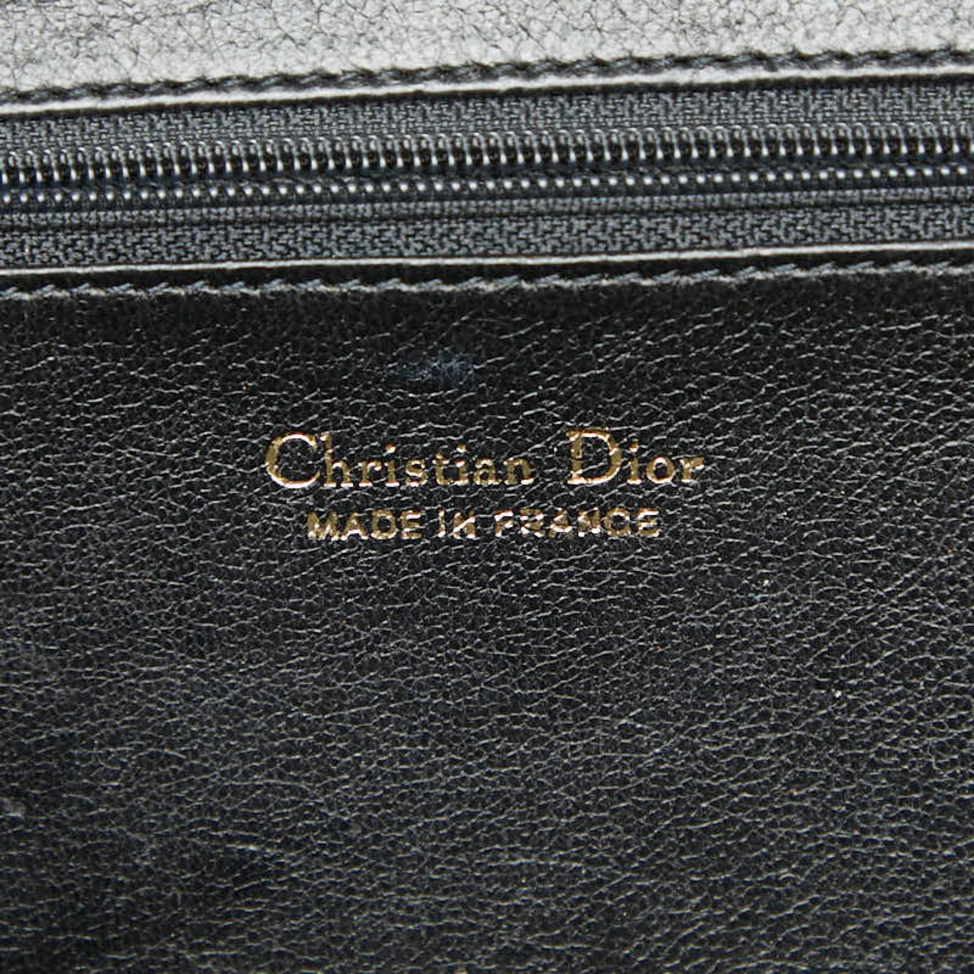 Dior Christian Dior Dior Chain Shoulder Bag Black Leather Women's Size ONE SIZE - 8 Thumbnail