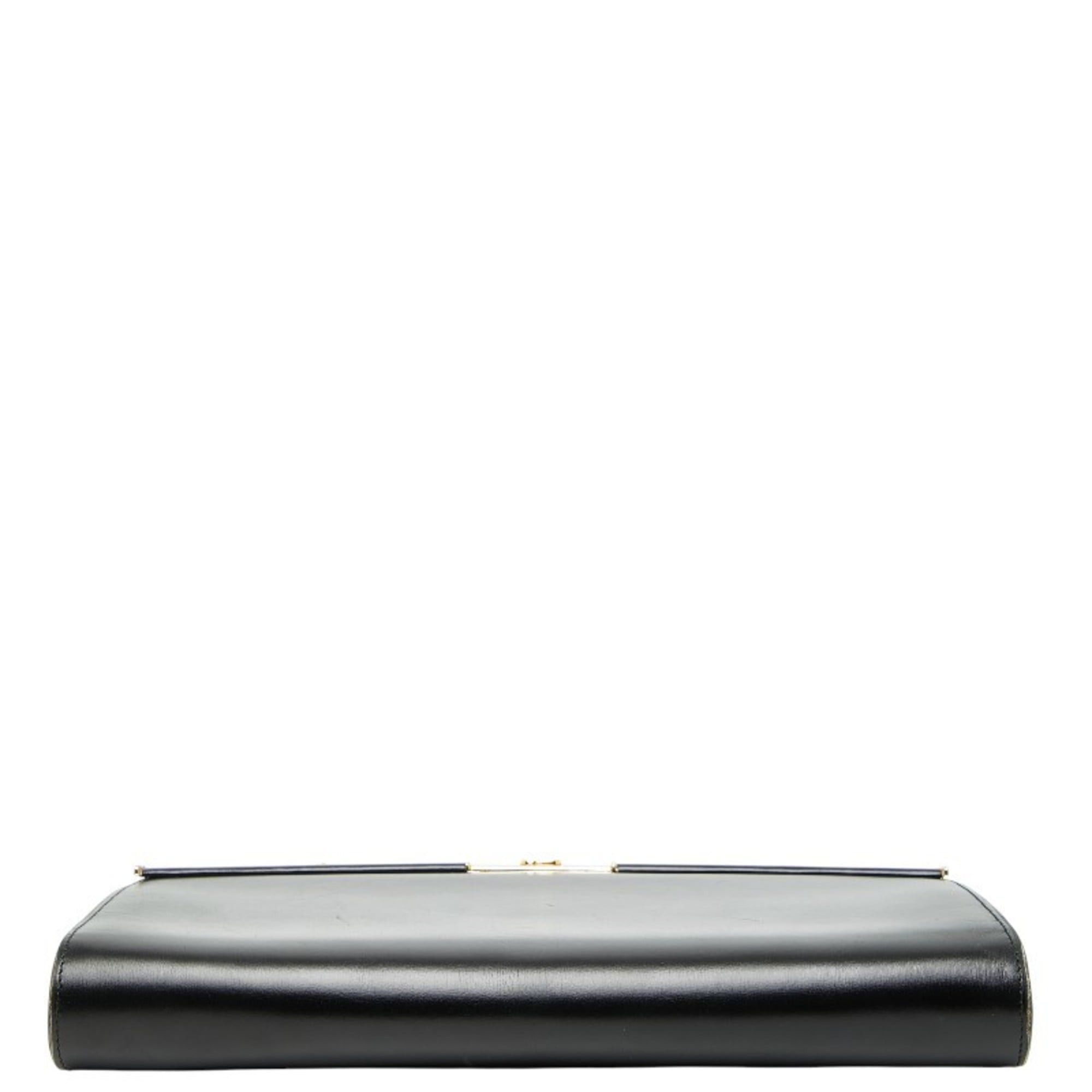 Dior Christian Dior Dior Chain Shoulder Bag Black Leather Women's Size ONE SIZE - 3 Thumbnail