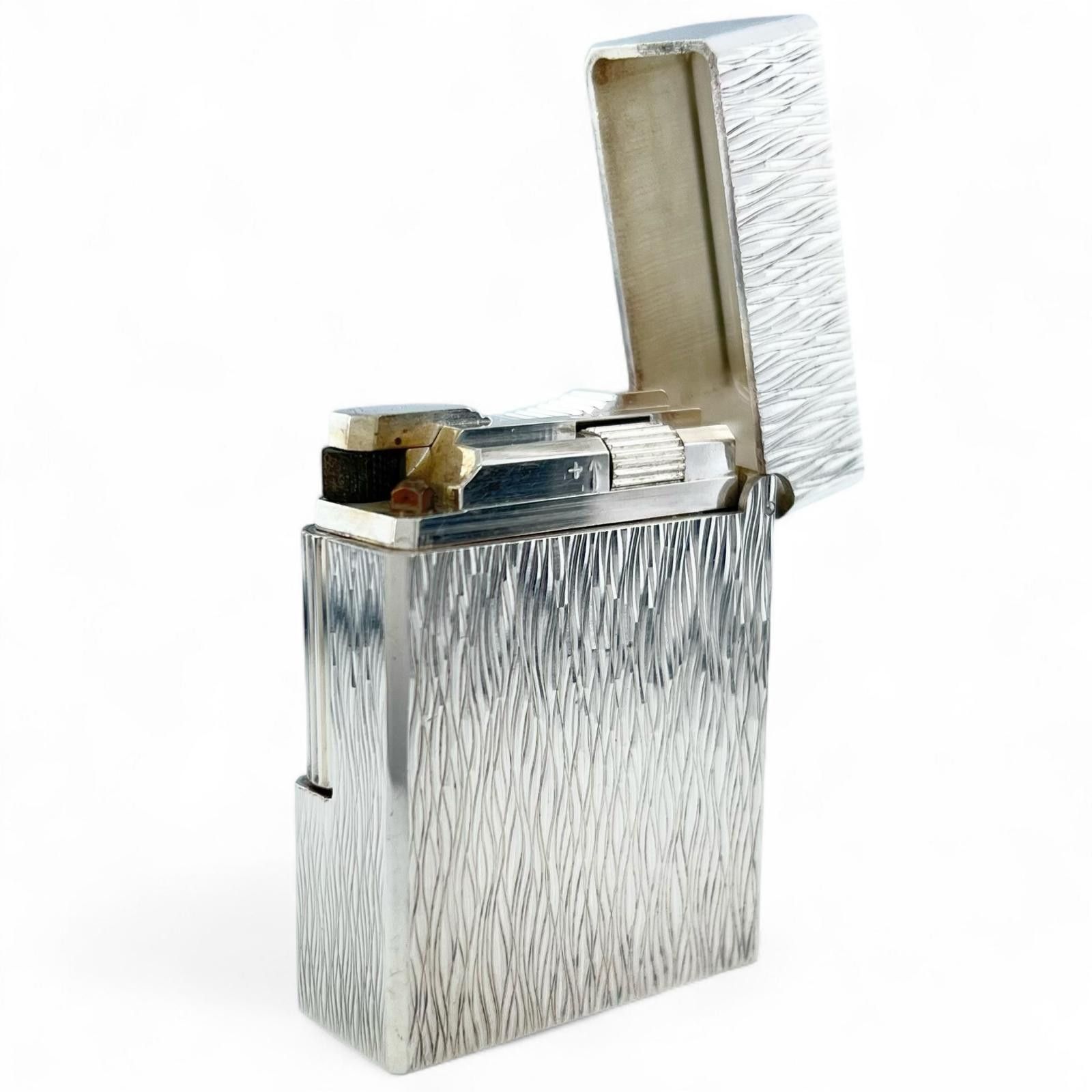 Other Other Dupont Short Wave Pattern Silver Lighter Metal Lighter DUTY FREE for USA Size ONE SIZE - 5 Thumbnail