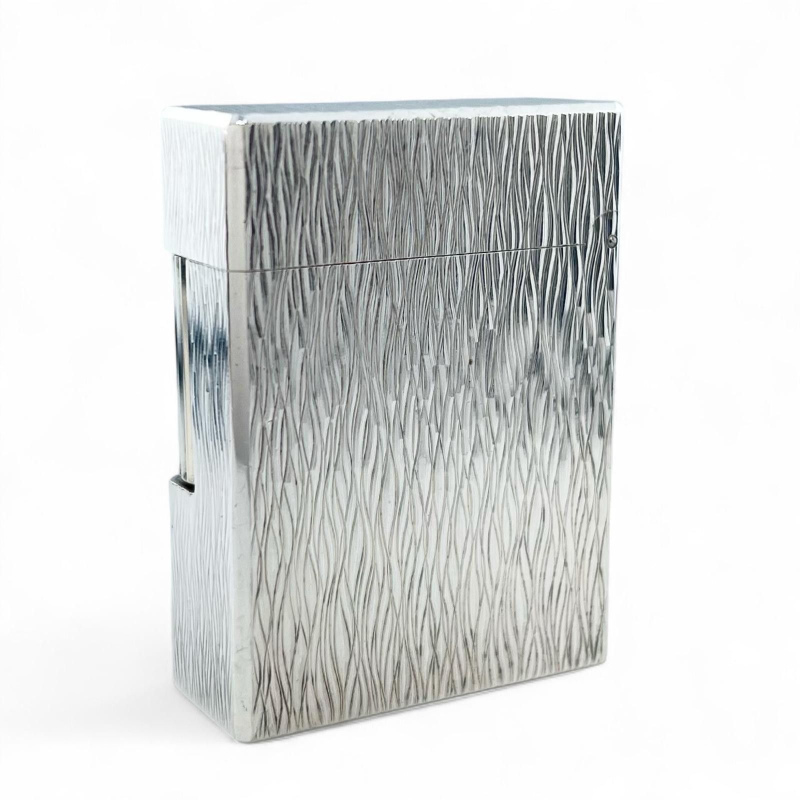 Other Other Dupont Short Wave Pattern Silver Lighter Metal Lighter DUTY FREE for USA Size ONE SIZE - 2 Thumbnail