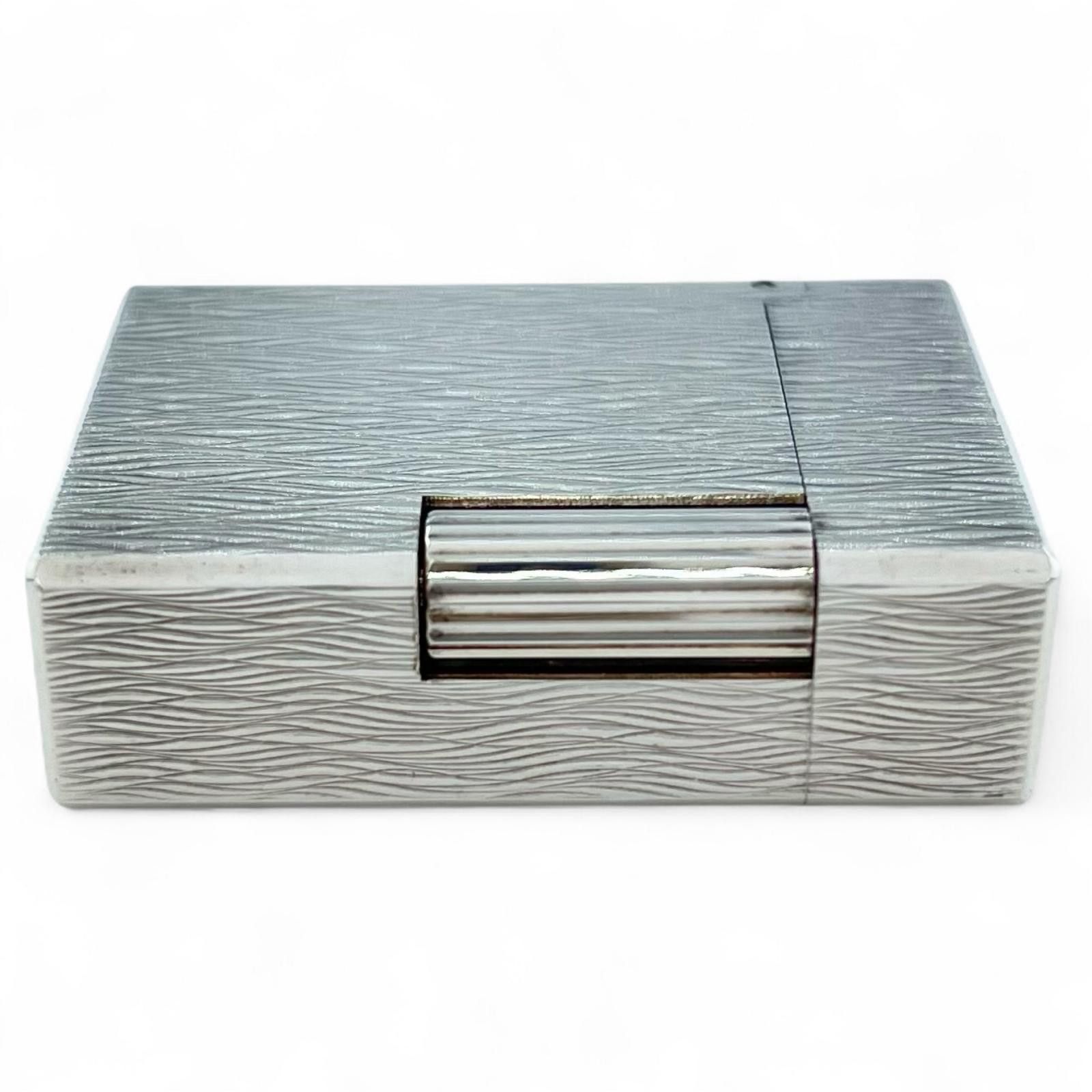 Other Other Dupont Short Wave Pattern Silver Lighter Metal Lighter DUTY FREE for USA Size ONE SIZE - 3 Thumbnail