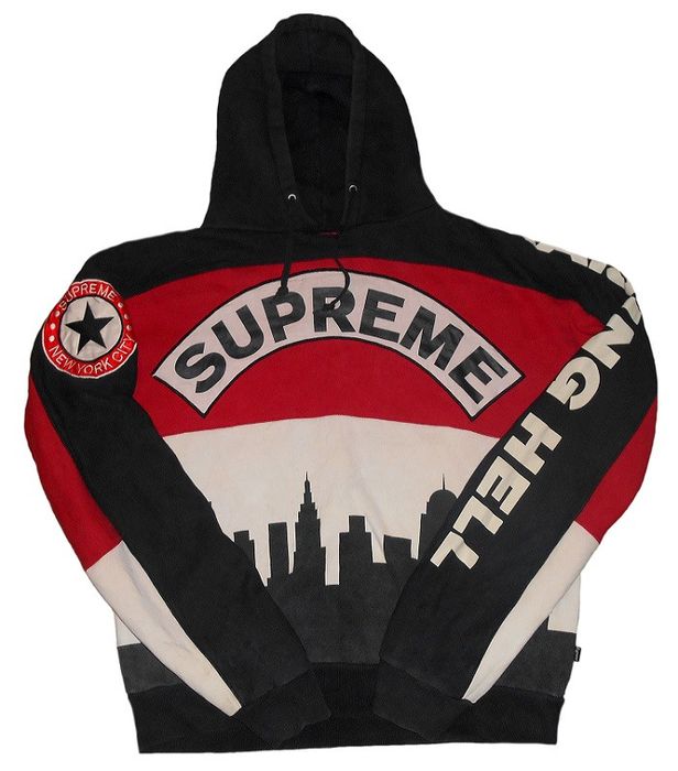 Supreme supreme run dmc inspired raising hell hoodie | Grailed