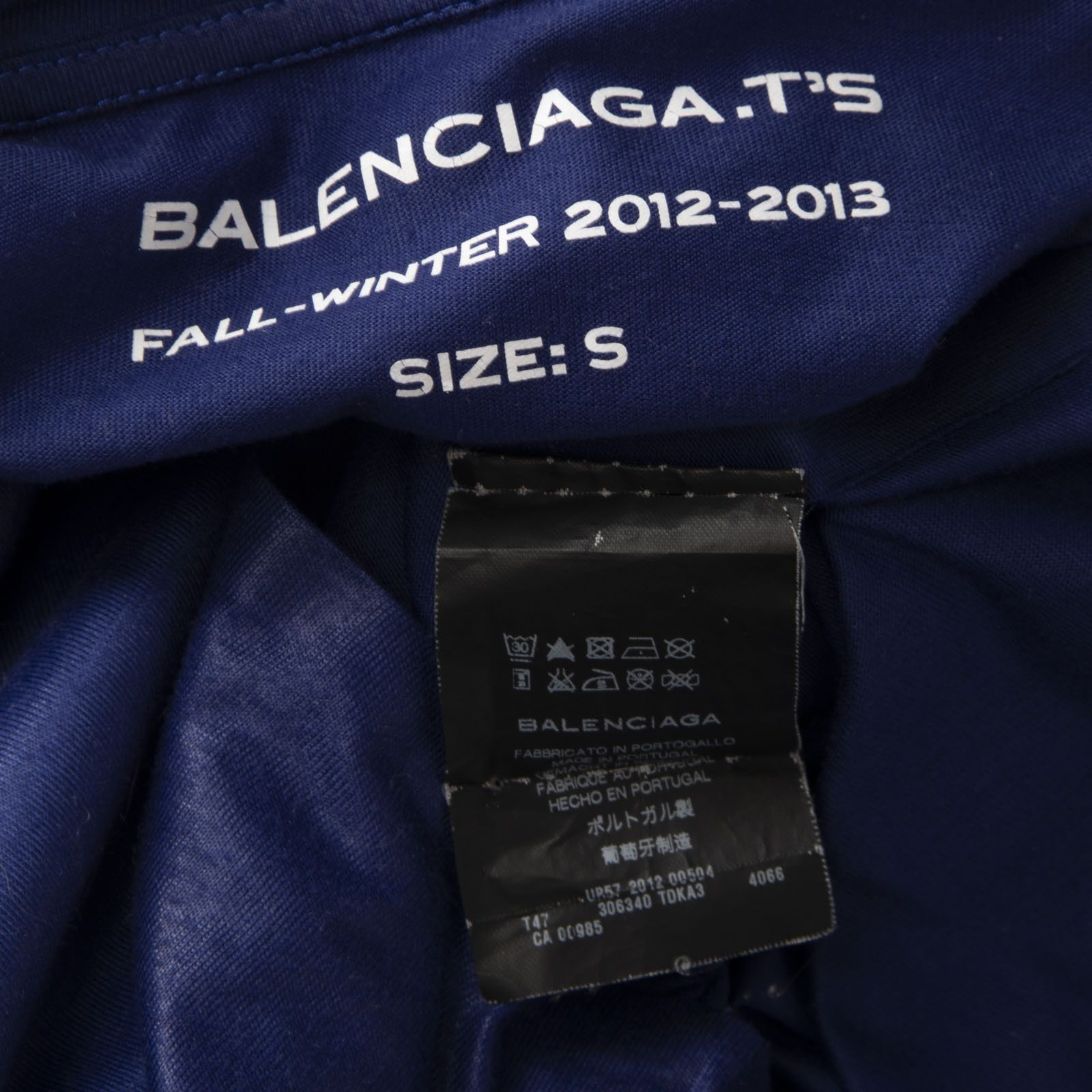 Balenciaga Blue Fall Winter 2012-2013 T-Shirt Size S / US 4 / IT 40 - 4 Thumbnail