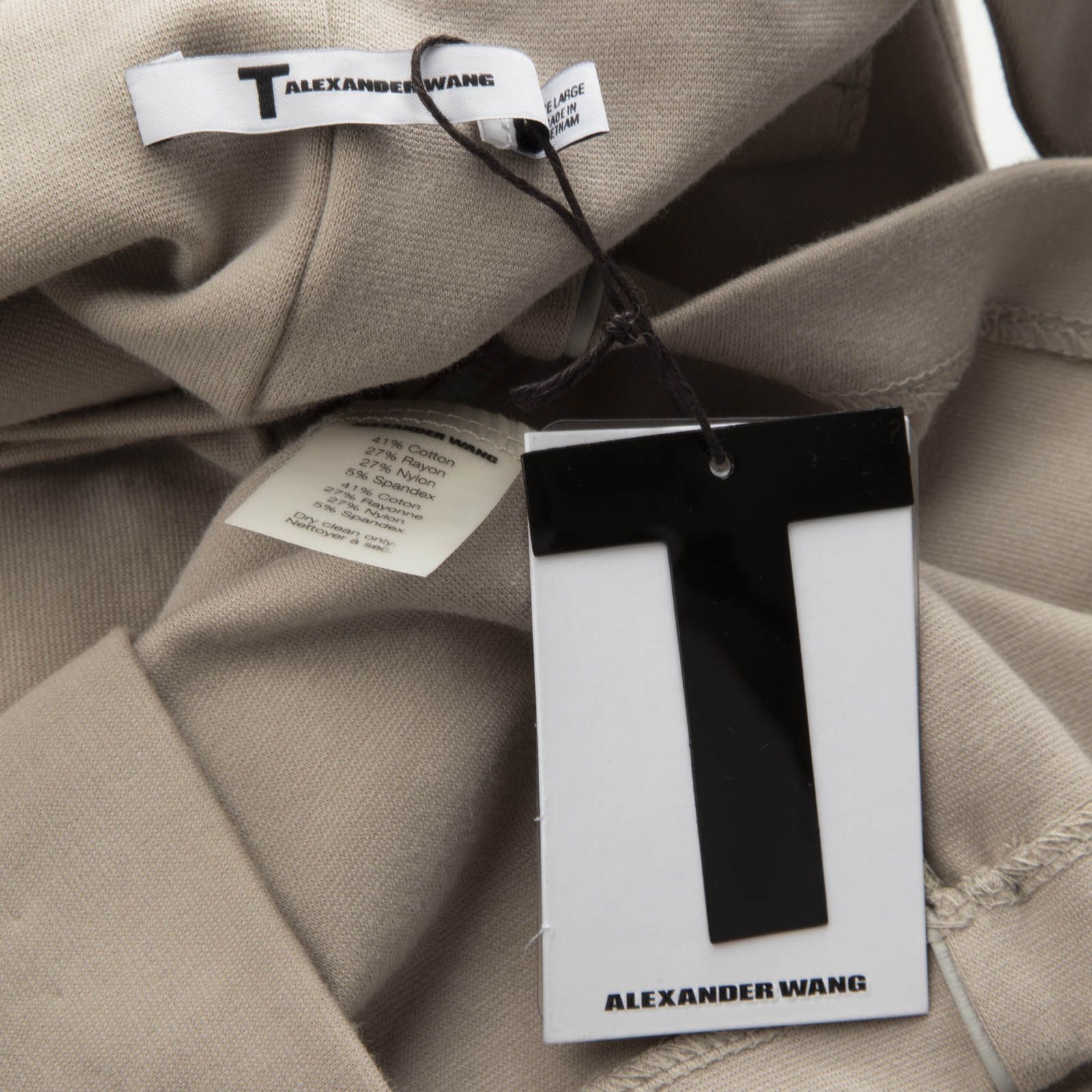 Alexander Wang Beige Front Zip Mini Dress Size L / US 10 / IT 46 - 6 Thumbnail