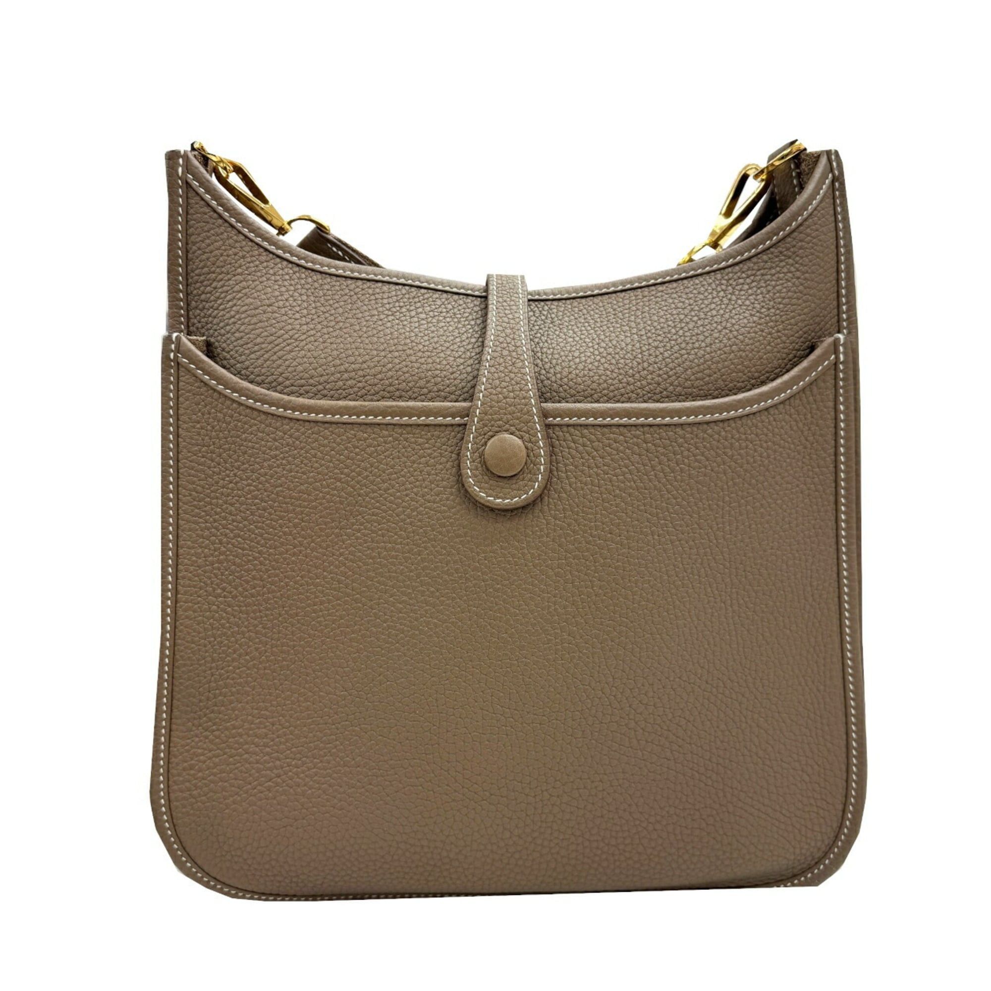 Hermes HERMES Evelyn 3 PM Taurillon Clemence Etoupe GP Z Stamp Shoulder Bag for Men and Women Size ONE SIZE - 2 Thumbnail