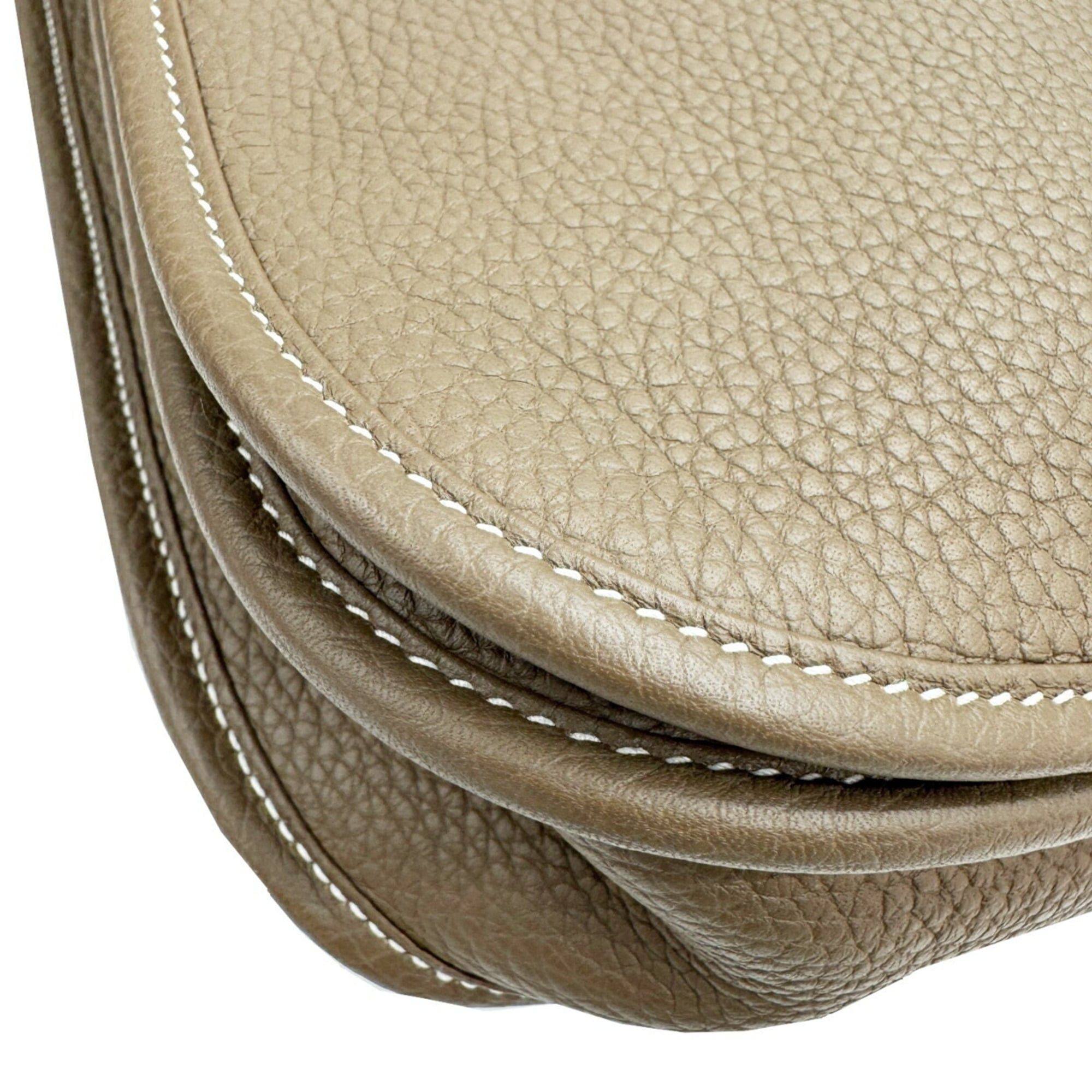 Hermes HERMES Evelyn 3 PM Taurillon Clemence Etoupe GP Z Stamp Shoulder Bag for Men and Women Size ONE SIZE - 9 Thumbnail