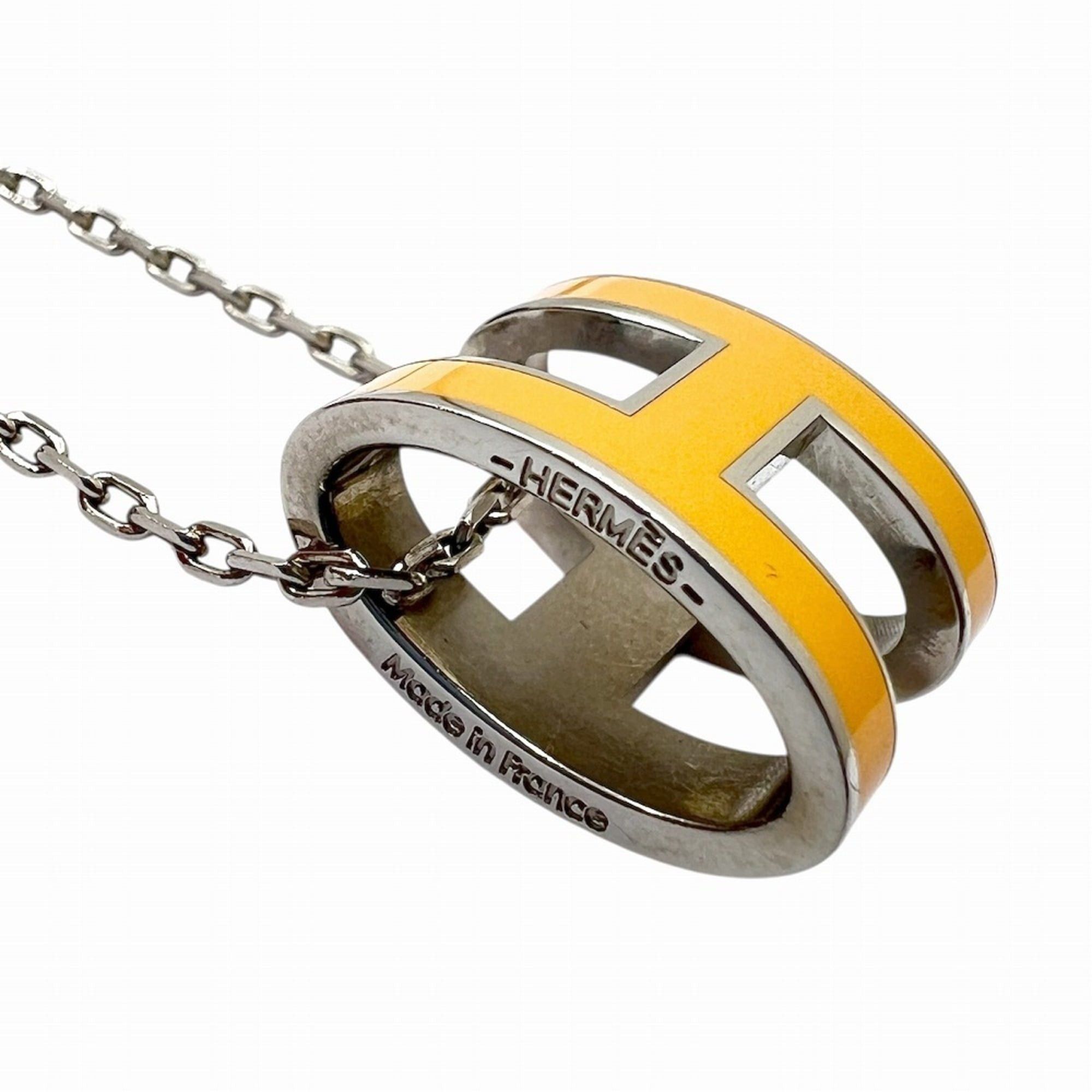 Hermes HERMES Pop Ash Necklace H Metal Ivory White Women's Size ONE SIZE - 8 Thumbnail