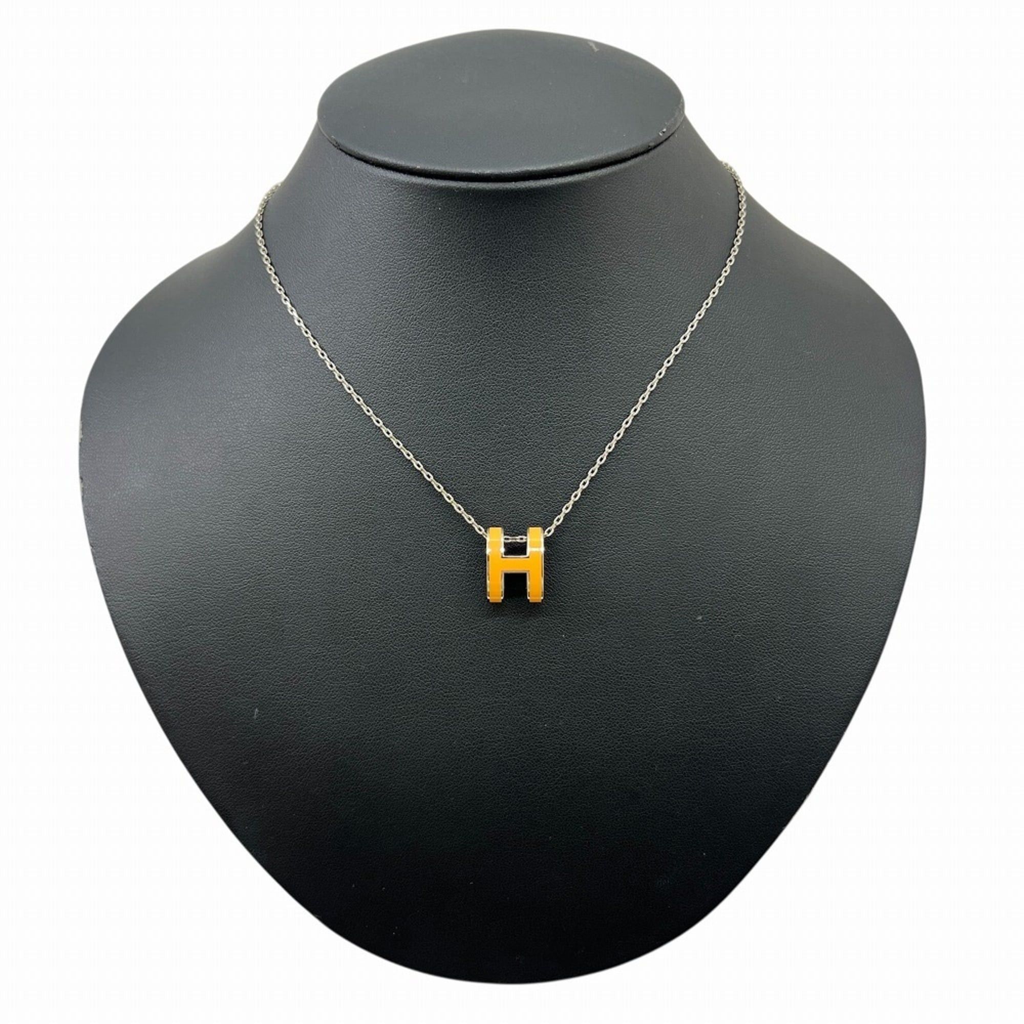 Hermes HERMES Pop Ash Necklace H Metal Ivory White Women's Size ONE SIZE - 2 Thumbnail