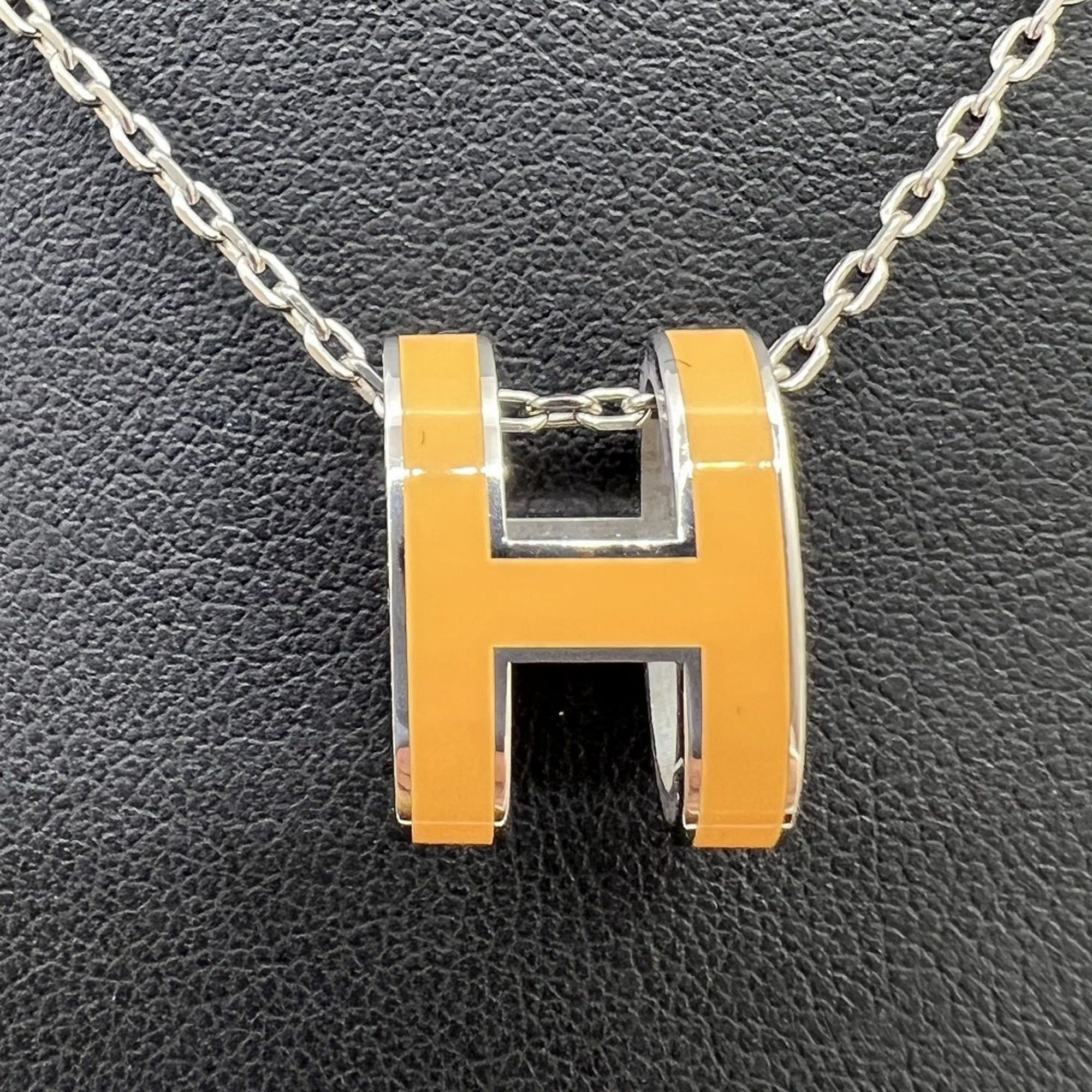 Hermes HERMES Pop Ash Necklace H Metal Ivory White Women's Size ONE SIZE - 4 Thumbnail