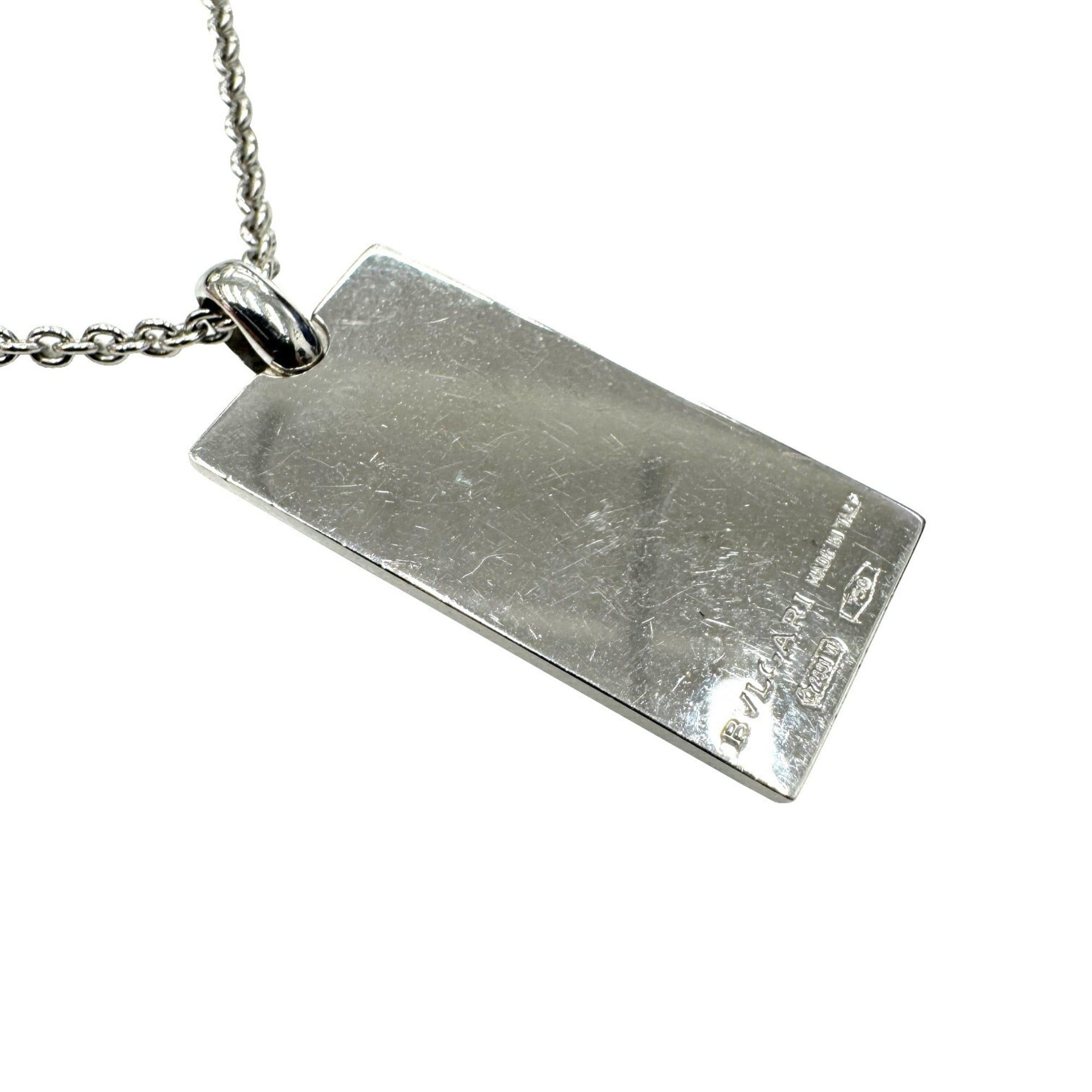 Bvlgari BVLGARI Bulgari Ingot Necklace 750 18KWG 19g for Men and Women Size ONE SIZE - 2 Thumbnail