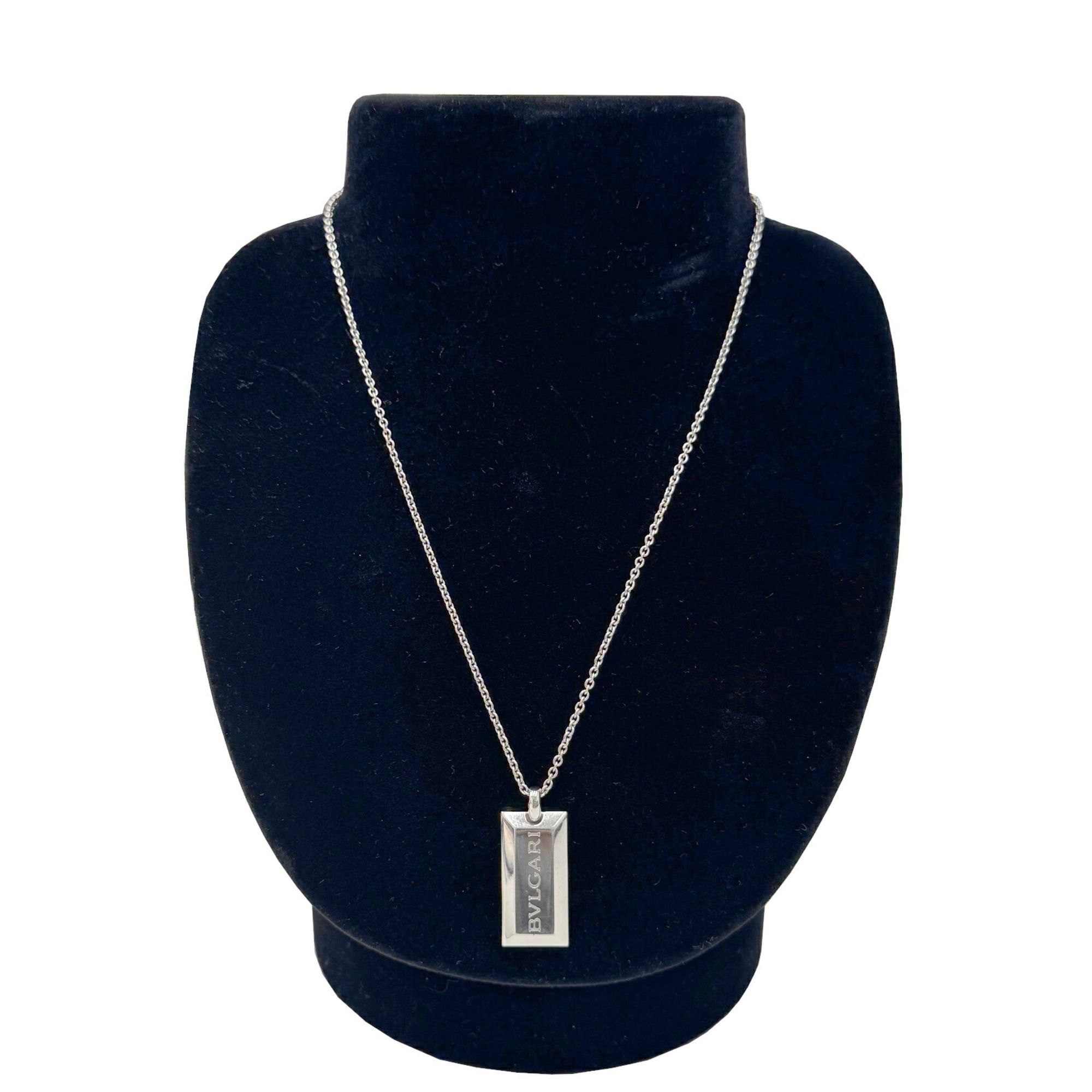Bvlgari BVLGARI Bulgari Ingot Necklace 750 18KWG 19g for Men and Women Size ONE SIZE - 5 Thumbnail
