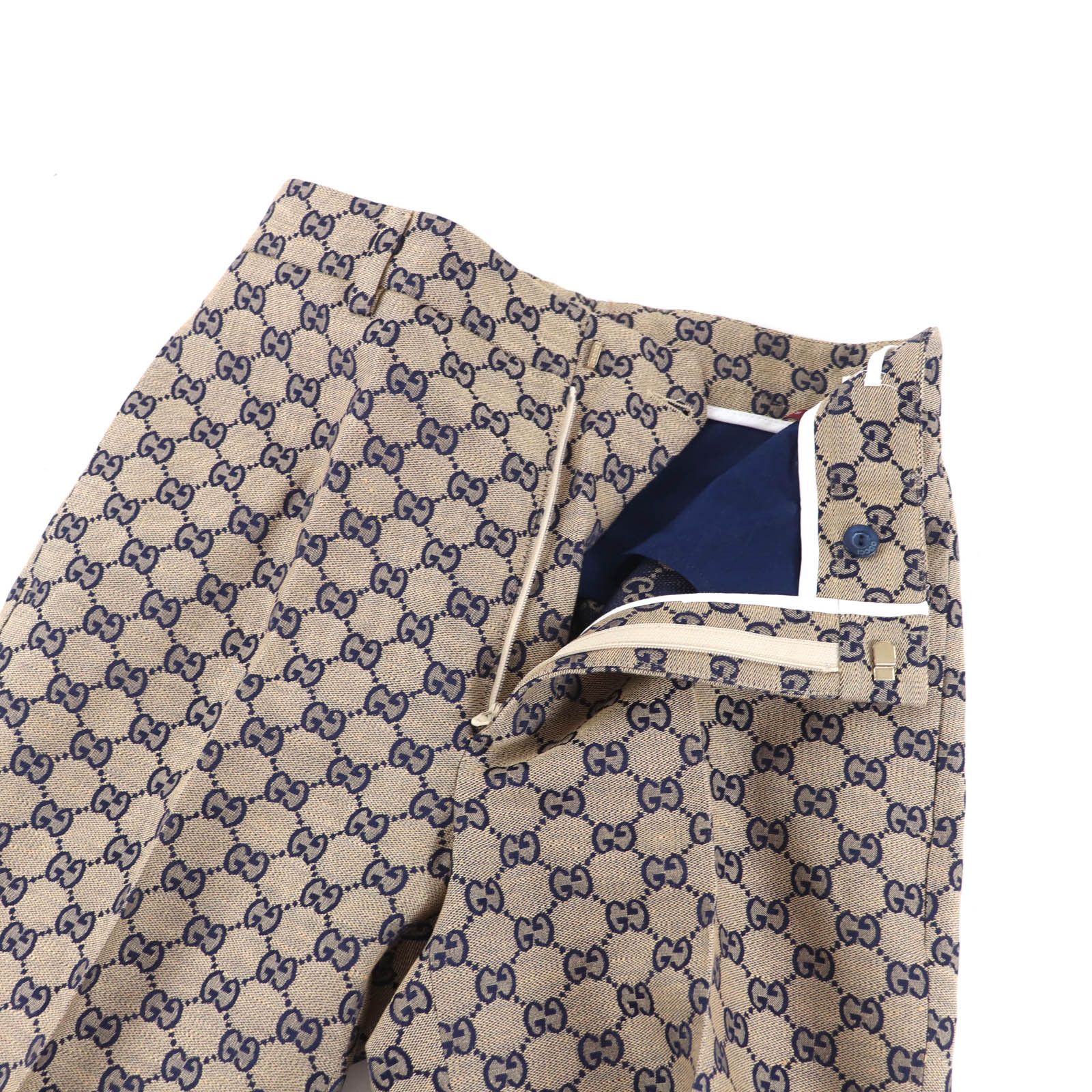 Gucci Gucci Gucci GG Jacquard Linen Pants Others Pants 786389 DUTY FREE for USA Size ONE SIZE - 3 Thumbnail