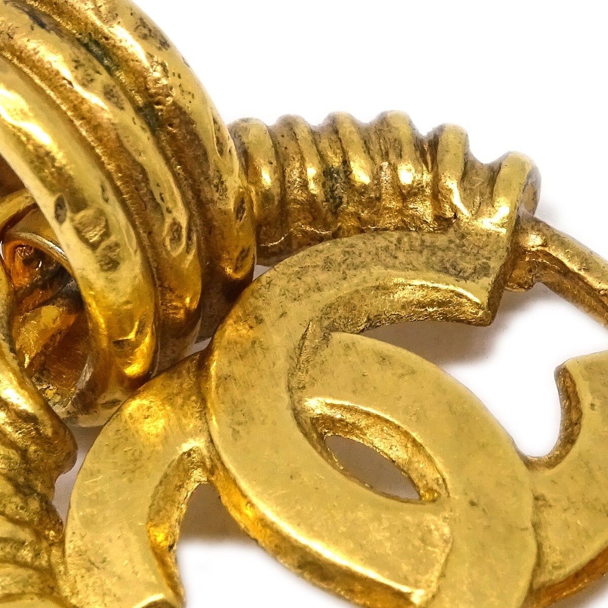 Chanel Chanel Vintage CC Earrings Metal Size ONE SIZE - 3 Thumbnail