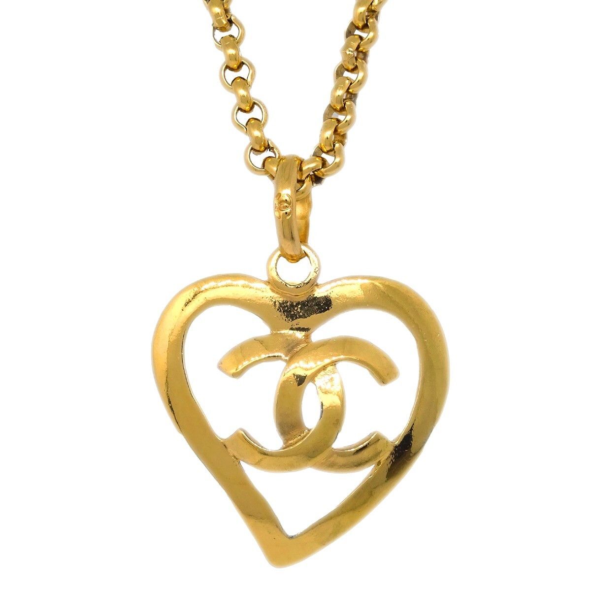 Chanel Chanel CC Heart Pendant Necklace Metal Size ONE SIZE - 2 Thumbnail