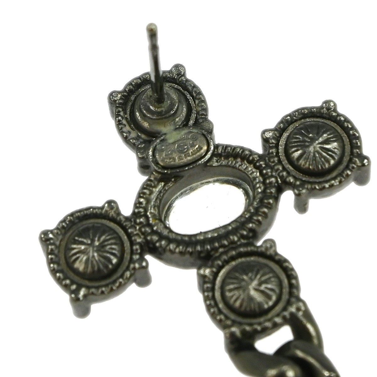 Chanel Chanel CC Dangle Earrings Metal with Crystals Size ONE SIZE - 4 Thumbnail