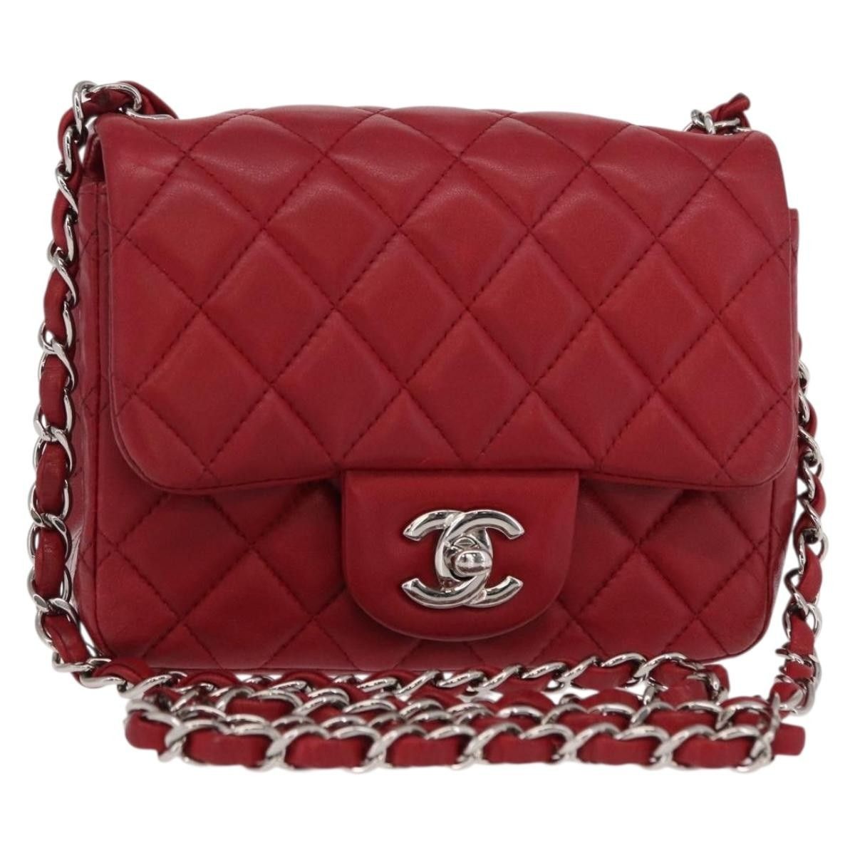 Chanel Chanel Square Classic Single Flap Bag Quilted Lambskin Size ONE SIZE - 14 Thumbnail
