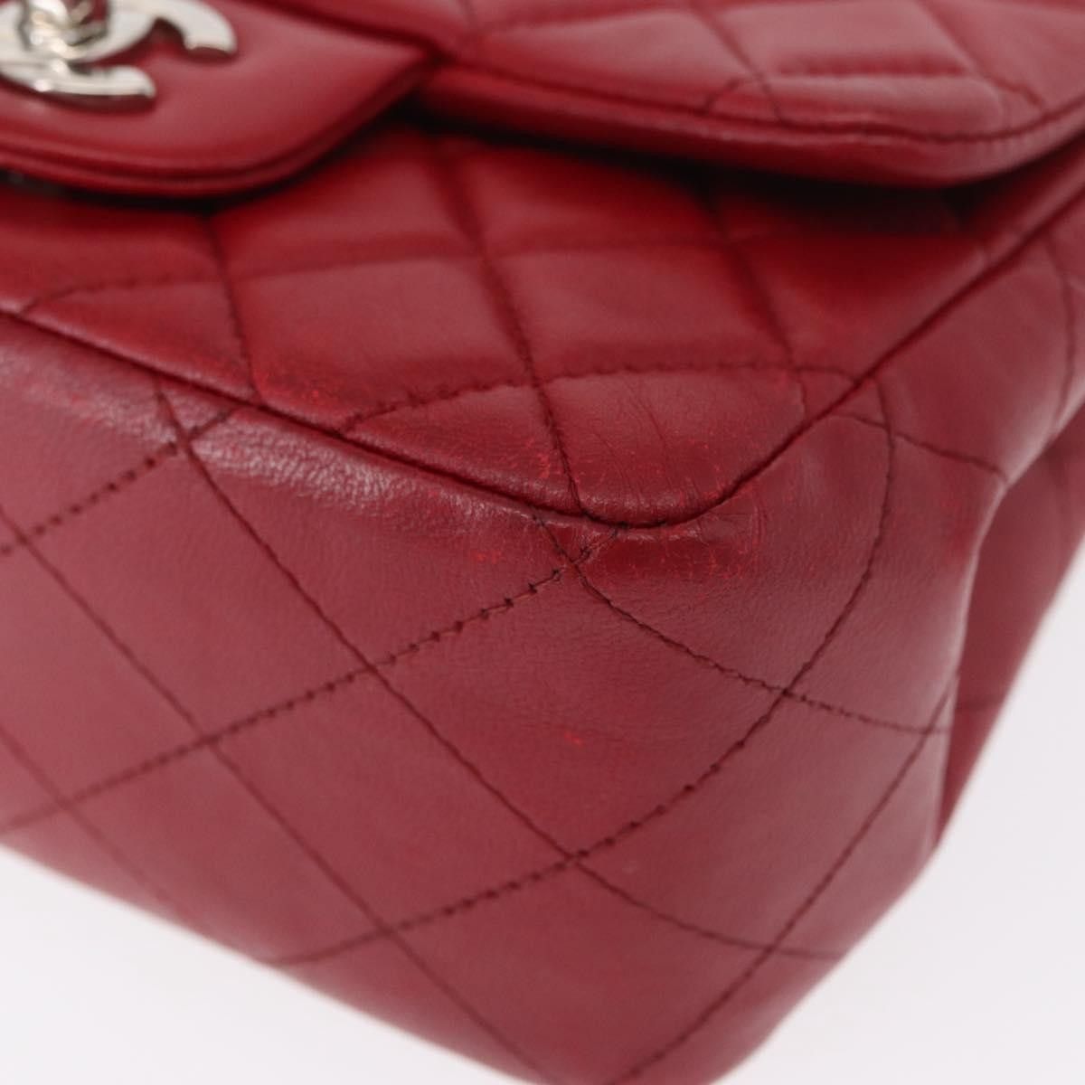 Chanel Chanel Square Classic Single Flap Bag Quilted Lambskin Size ONE SIZE - 10 Thumbnail