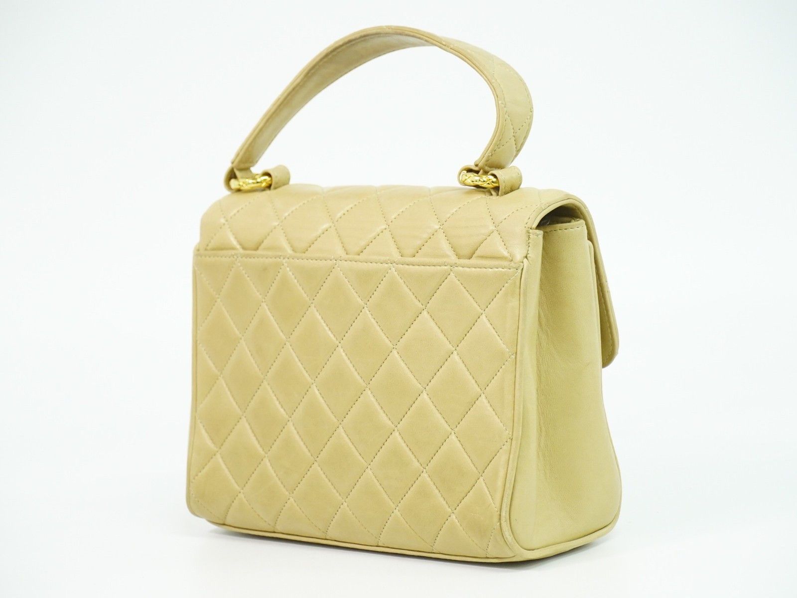Chanel Chanel Vintage Top Handle Flap Bag Quilted Lambskin Size ONE SIZE - 2 Thumbnail