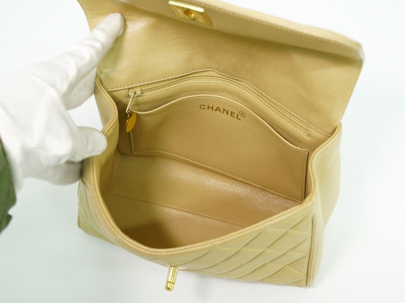Chanel Chanel Vintage Top Handle Flap Bag Quilted Lambskin Size ONE SIZE - 5 Thumbnail