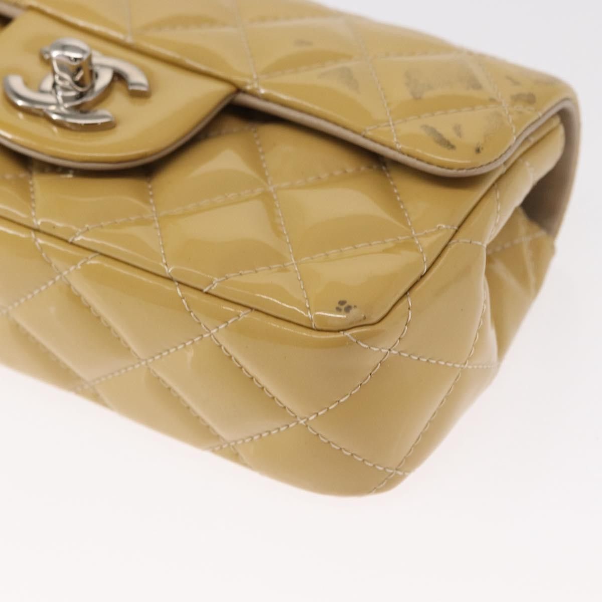 Chanel Chanel Vintage Classic Single Flap Bag Quilted Patent Size ONE SIZE - 10 Thumbnail