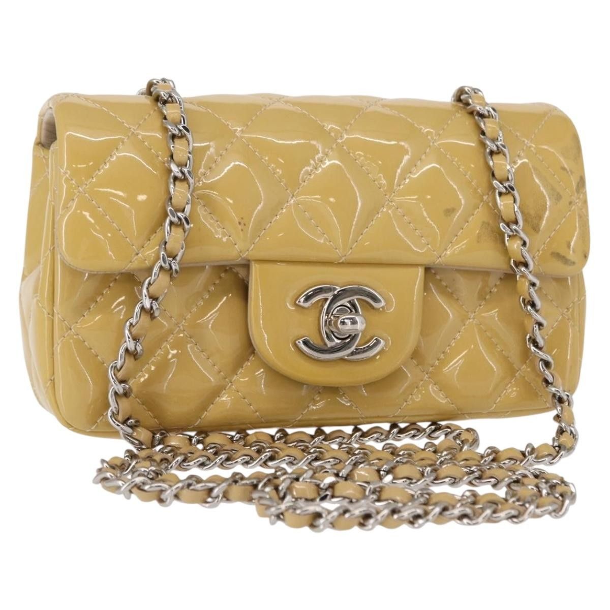 Chanel Chanel Vintage Classic Single Flap Bag Quilted Patent Size ONE SIZE - 14 Thumbnail