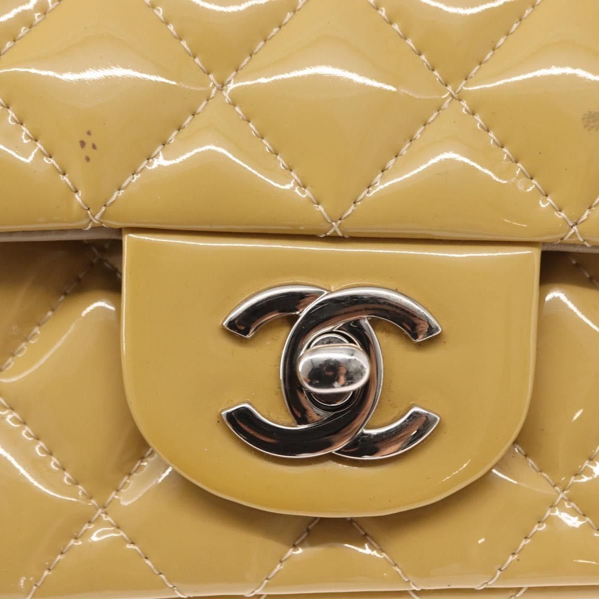 Chanel Chanel Vintage Classic Single Flap Bag Quilted Patent Size ONE SIZE - 13 Thumbnail
