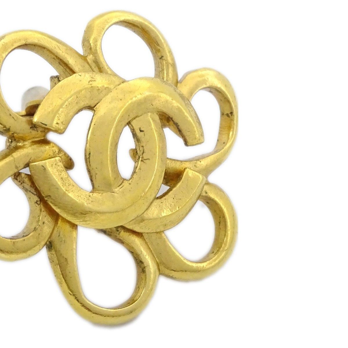 Chanel Chanel Vintage CC Flower Clip-On Metal Size ONE SIZE - 4 Thumbnail