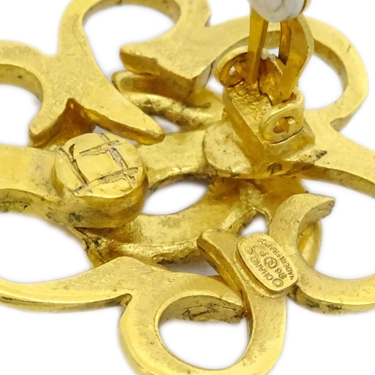 Chanel Chanel Vintage CC Flower Clip-On Metal Size ONE SIZE - 3 Thumbnail