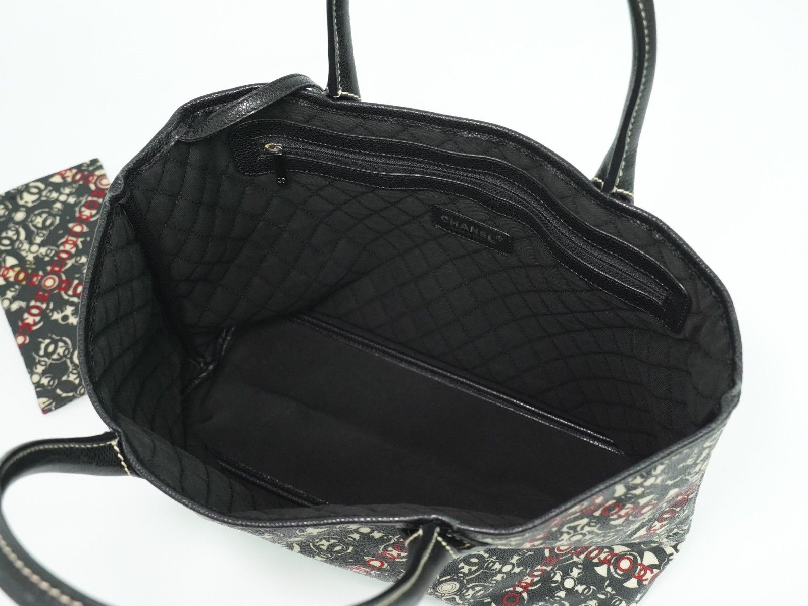 Chanel Chanel Optic Coco Tote Printed Coated Canvas with Caviar Size ONE SIZE - 4 Thumbnail