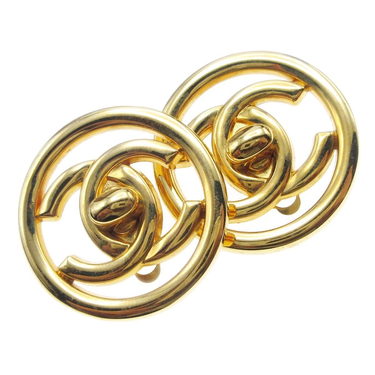Chanel Chanel Round CC Turnlock Clip-On Earrings Metal Size ONE SIZE - 4 Thumbnail