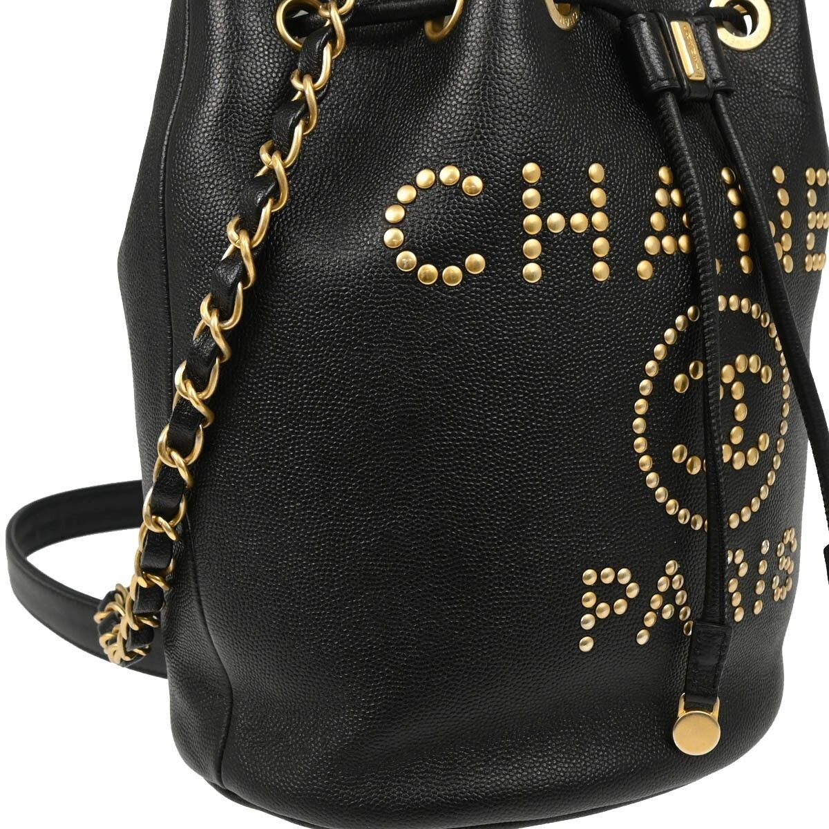 Chanel Chanel Deauville Drawstring Bucket Bag Studded Caviar Size ONE SIZE - 3 Thumbnail