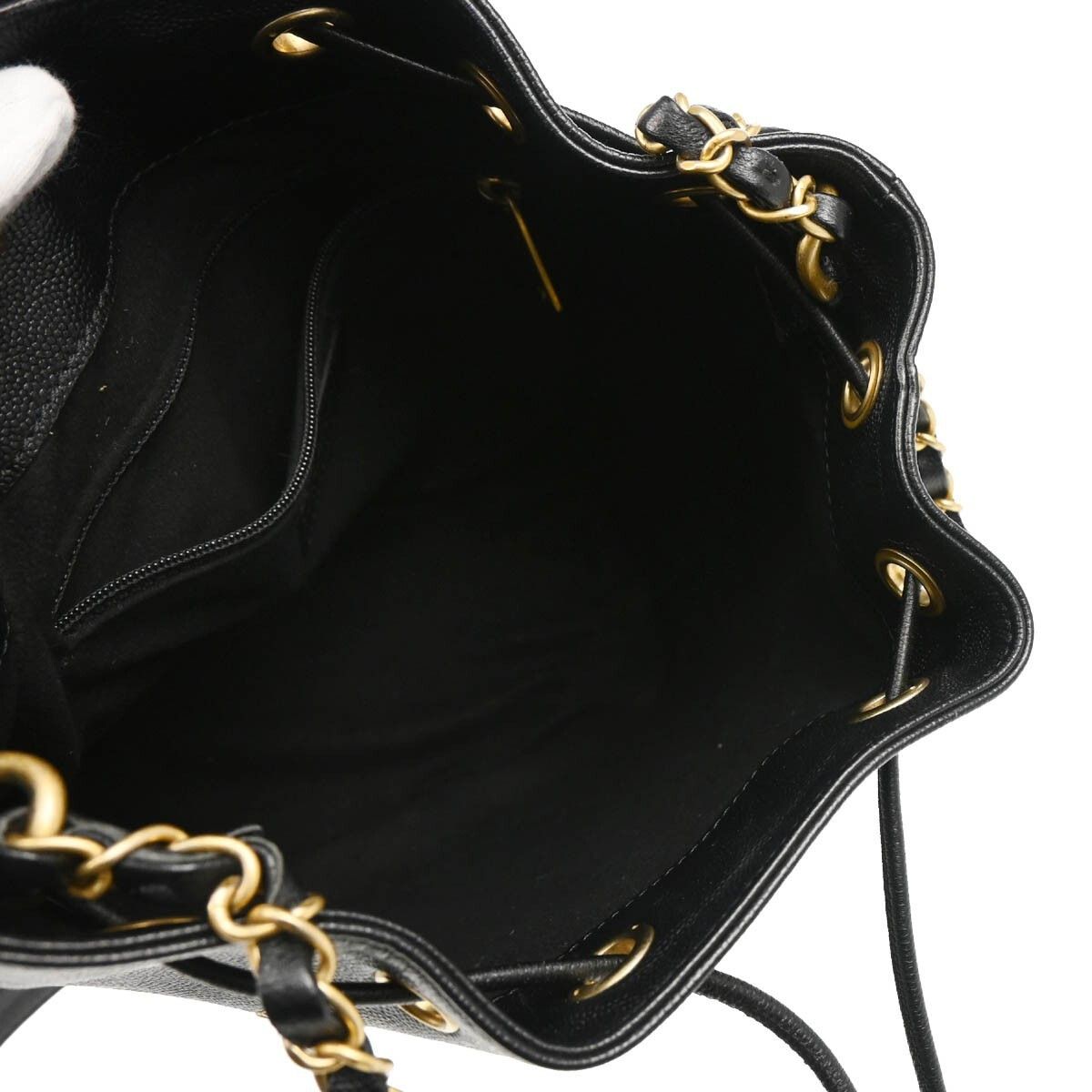 Chanel Chanel Deauville Drawstring Bucket Bag Studded Caviar Size ONE SIZE - 4 Thumbnail