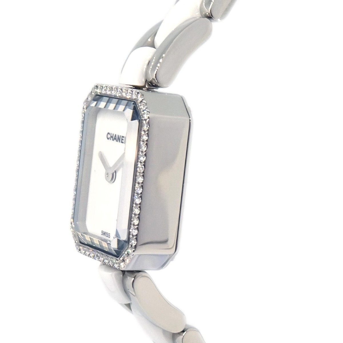 Chanel Chanel Premiere Mini Quartz Watch Stainless Steel and Ceramic with Diamond Bezel Size ONE SIZE - 3 Thumbnail