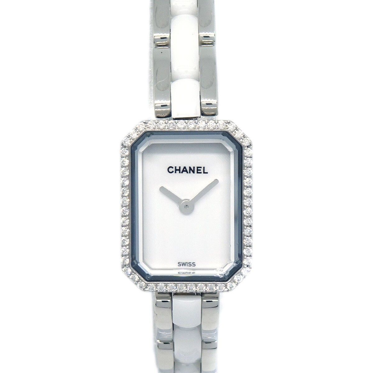 Chanel Chanel Premiere Mini Quartz Watch Stainless Steel and Ceramic with Diamond Bezel Size ONE SIZE - 5 Thumbnail