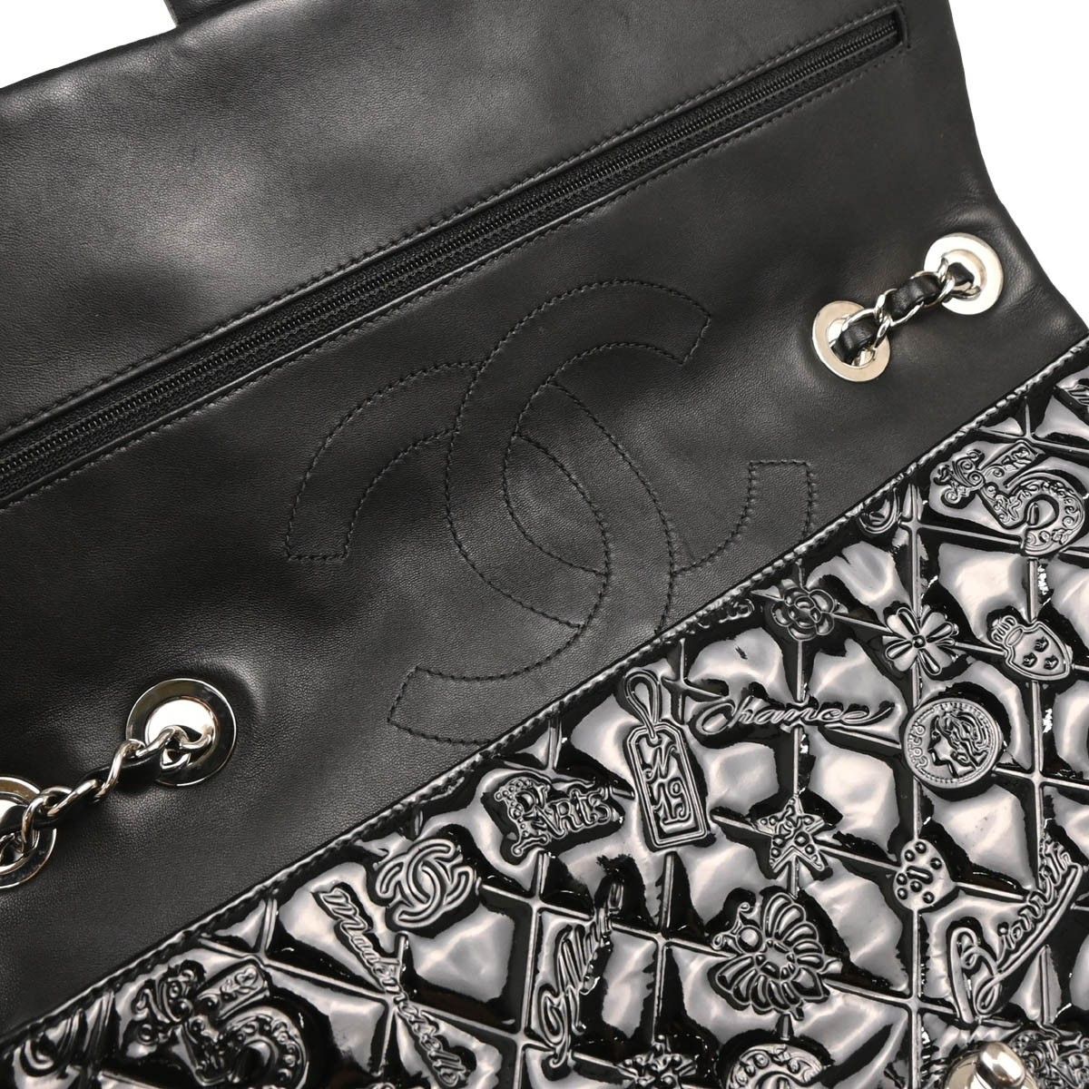 Chanel Chanel Lucky Symbols Flap Bag Embossed Patent Size ONE SIZE - 10 Thumbnail