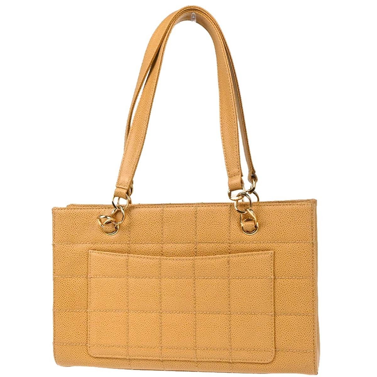 Chanel Chanel Vintage Chocolate Bar Open Tote Quilted Caviar Size ONE SIZE - 2 Thumbnail
