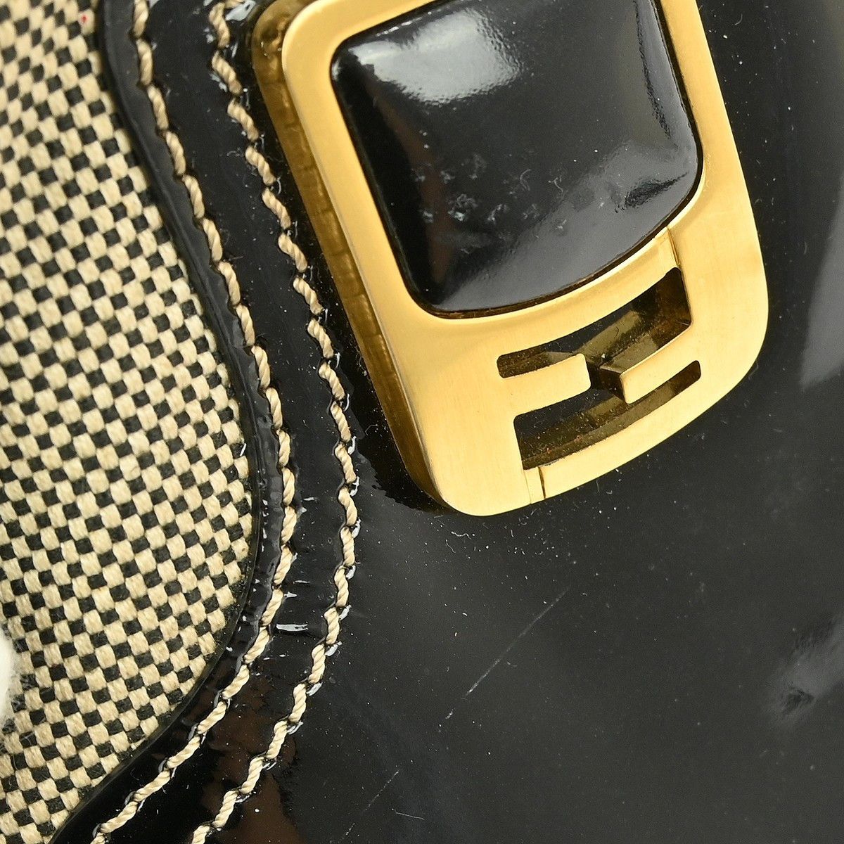 Fendi Fendi Chameleon Satchel Patent and Canvas Size ONE SIZE - 9 Thumbnail