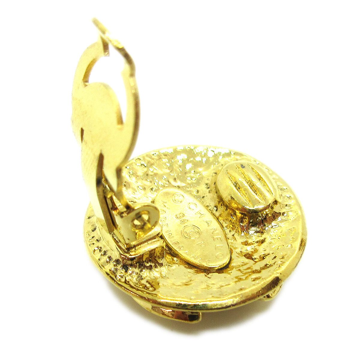 Chanel Chanel Vintage CC Round Clip-On Metal Size ONE SIZE - 3 Thumbnail