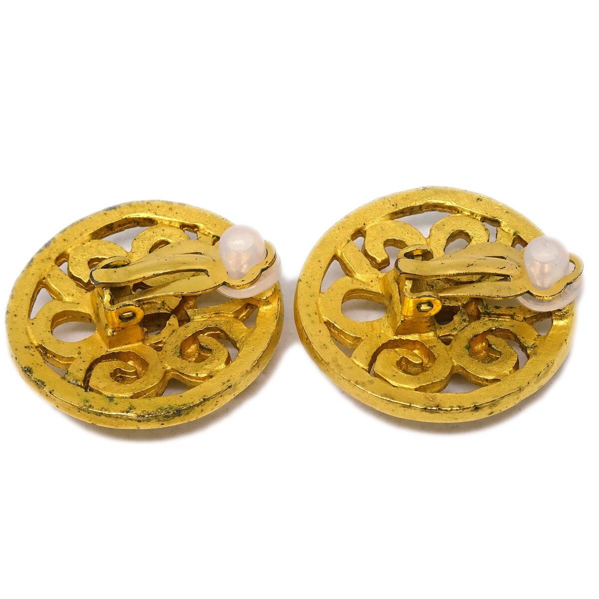 Chanel Chanel Vintage CC Round Clip-On Metal Size ONE SIZE - 2 Thumbnail