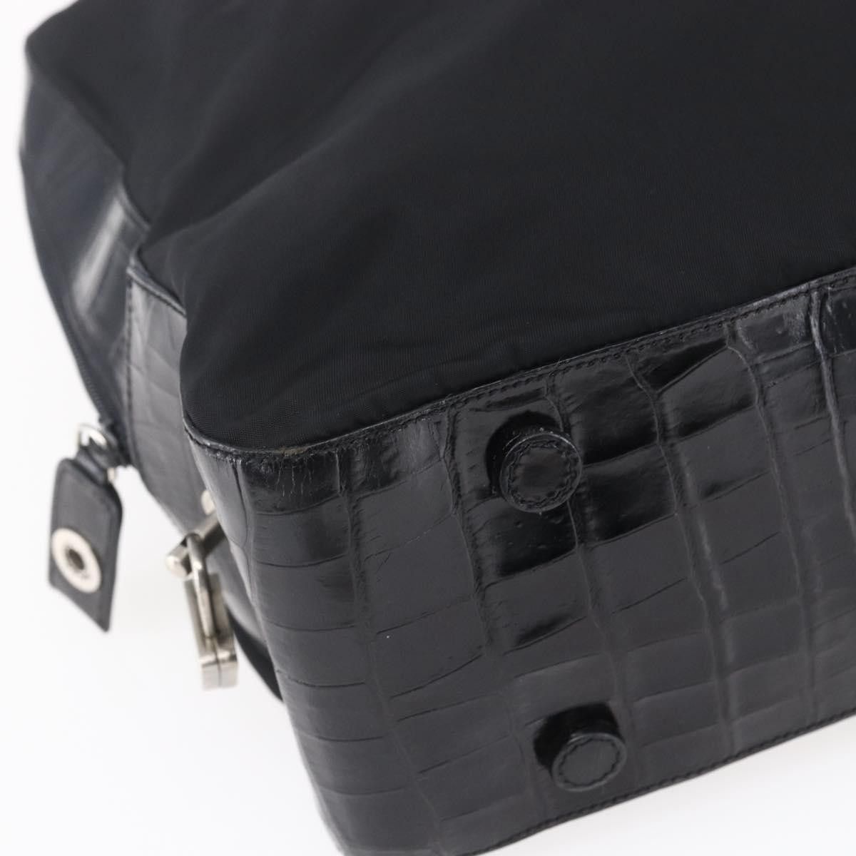 Prada Prada Vintage Shoulder Bag Nylon and Leather Size ONE SIZE - 15 Thumbnail