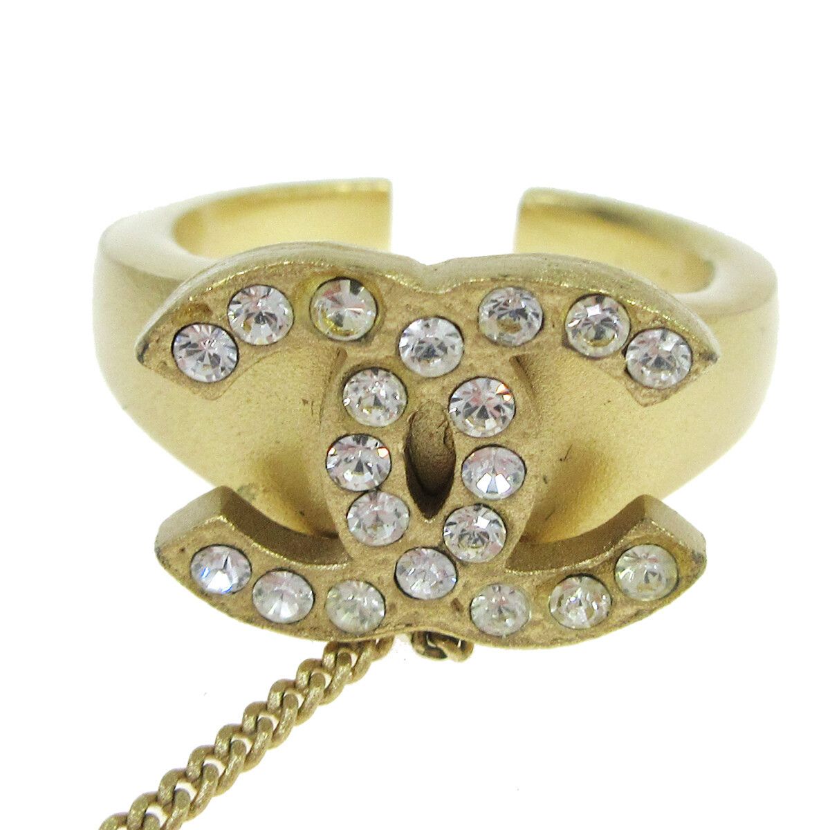 Chanel Chanel Logo Cuff with CC Ring Metal with Crystal Size ONE SIZE - 3 Thumbnail
