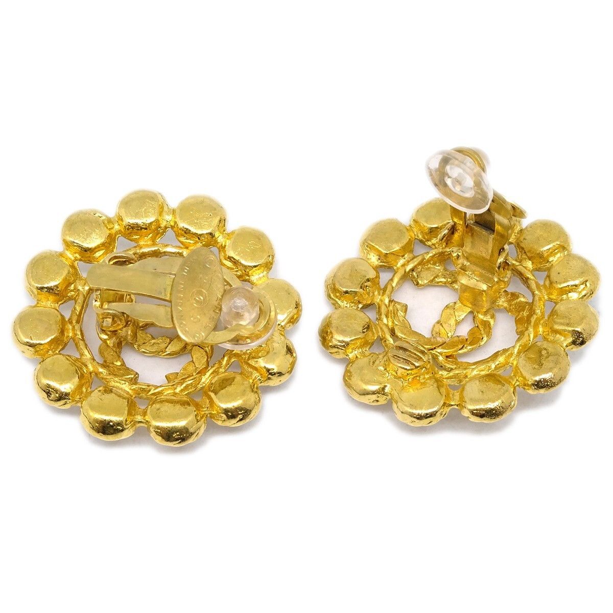 Chanel Chanel Vintage Round CC Clip-On Metal Size ONE SIZE - 2 Thumbnail