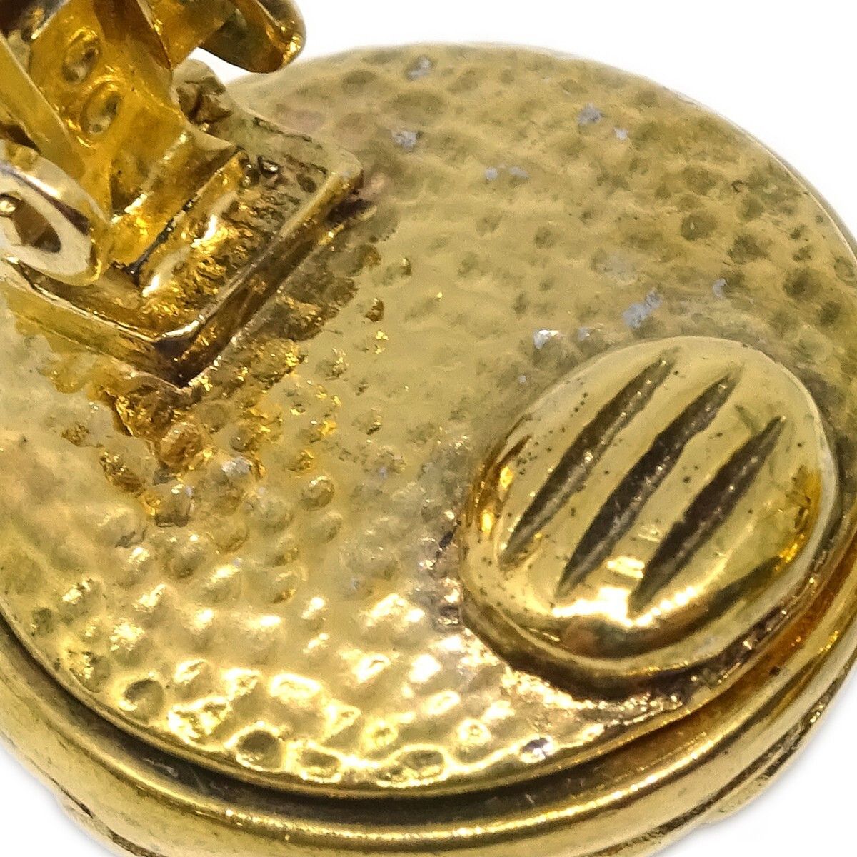 Chanel Chanel CC Round Metal and Crystal Size ONE SIZE - 4 Thumbnail