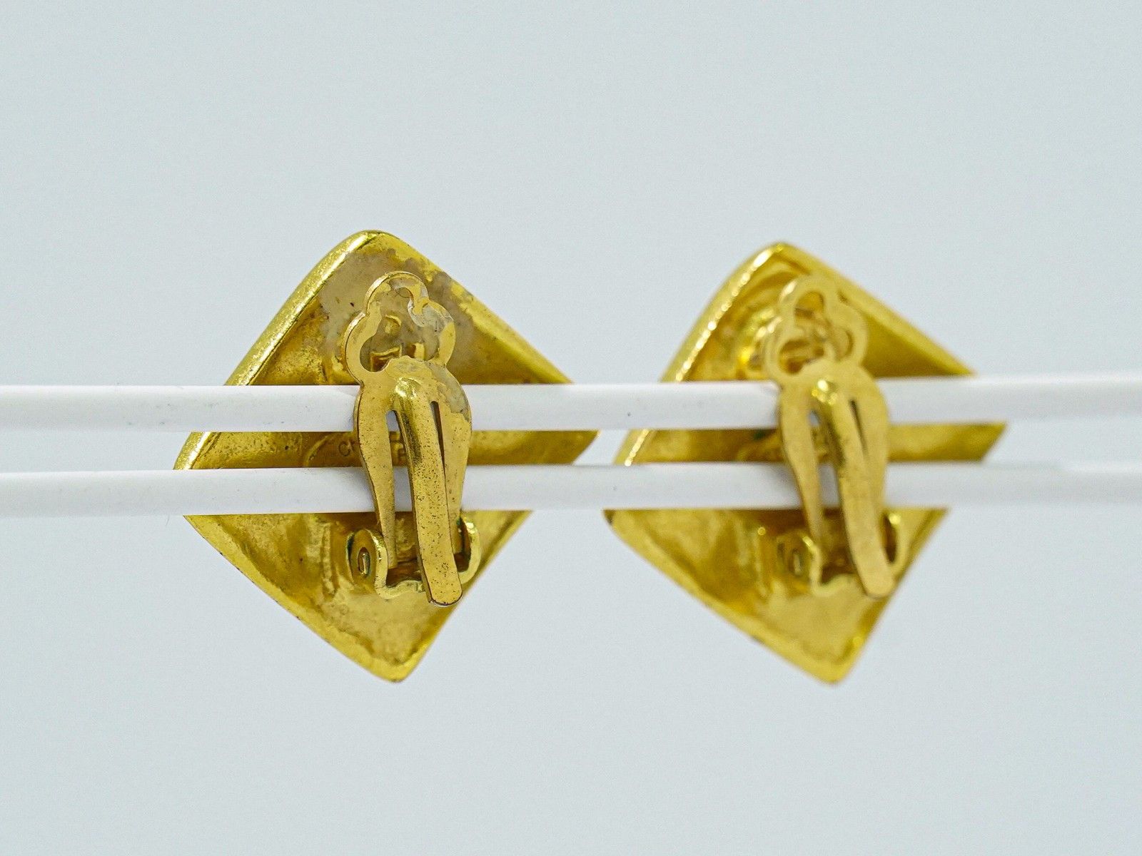 Chanel Chanel Vintage CC Square Clip-On Earrings Metal Size ONE SIZE - 9 Thumbnail